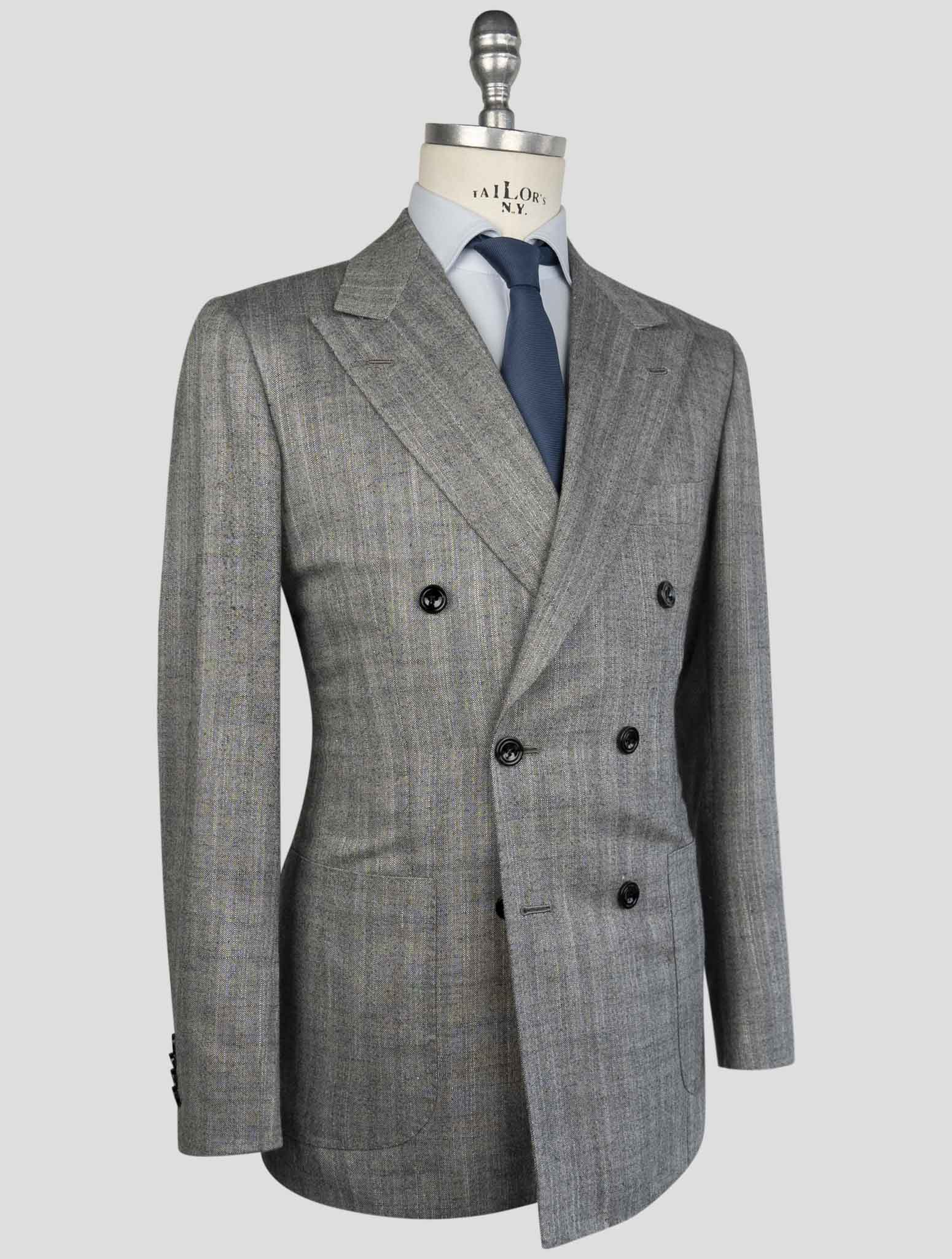 Kiton Gray Cashmere Silk Suit