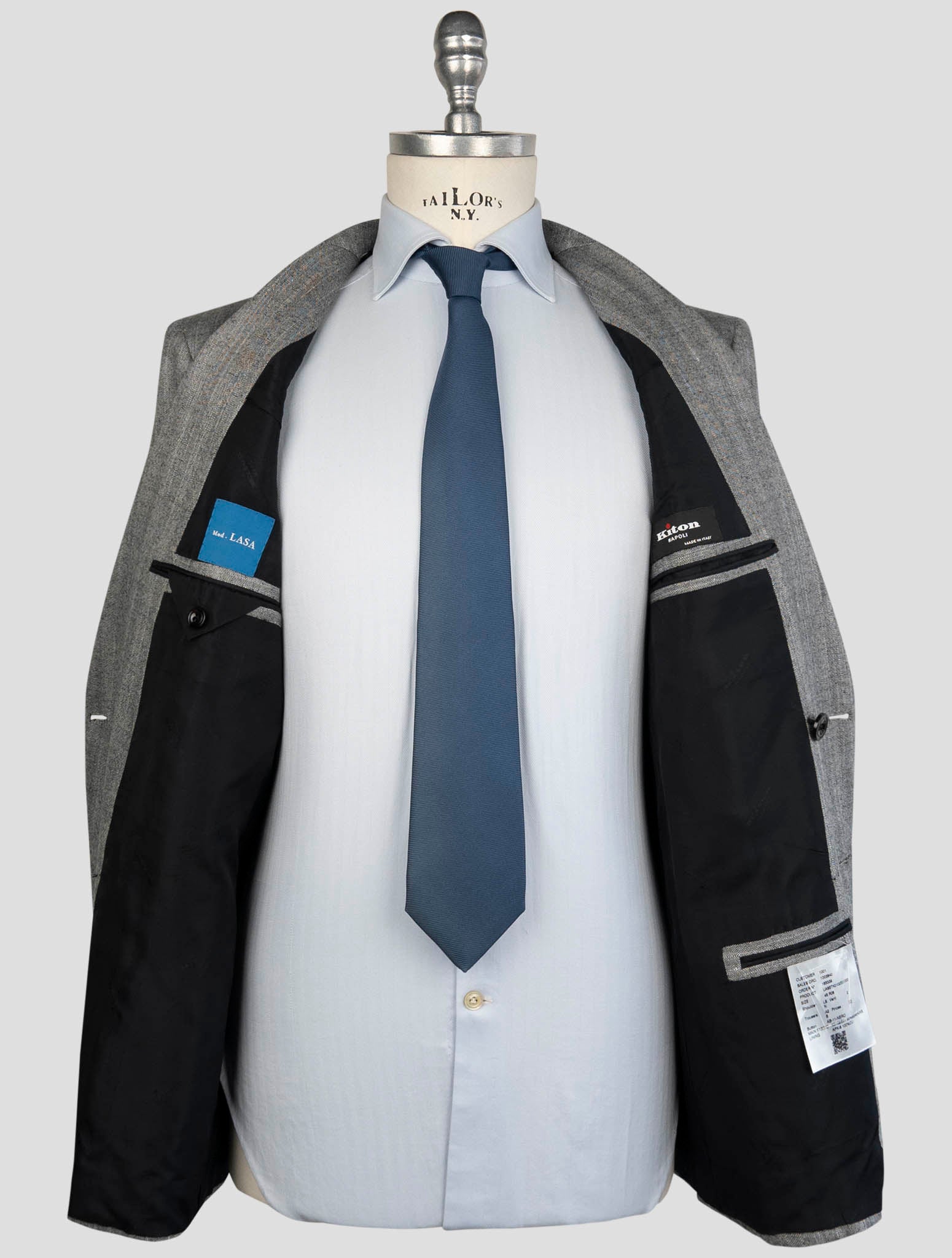 Kiton Gray Cashmere Silk Suit