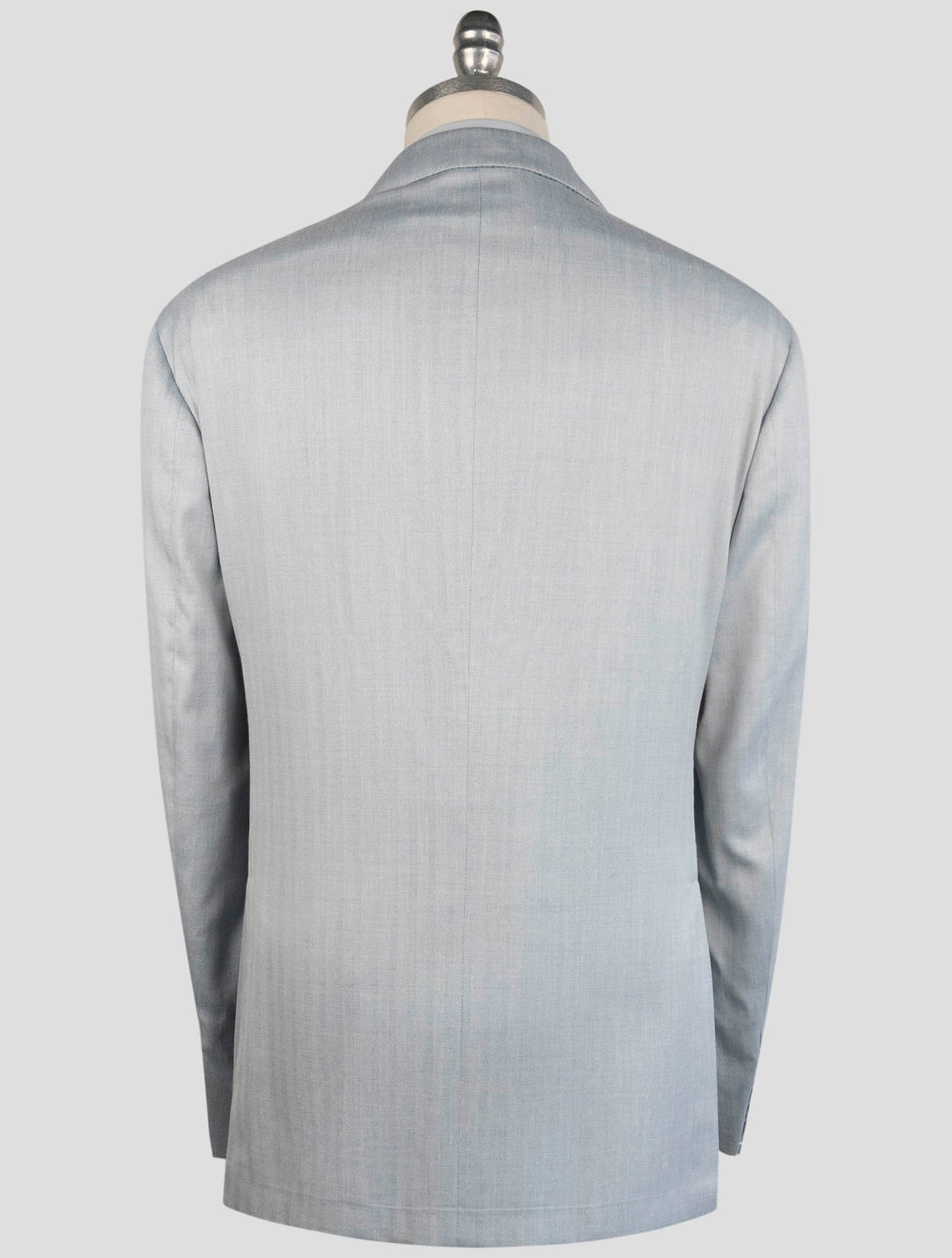 Kiton Light Blue Cashmere Wool Silk Linen Ea Suit