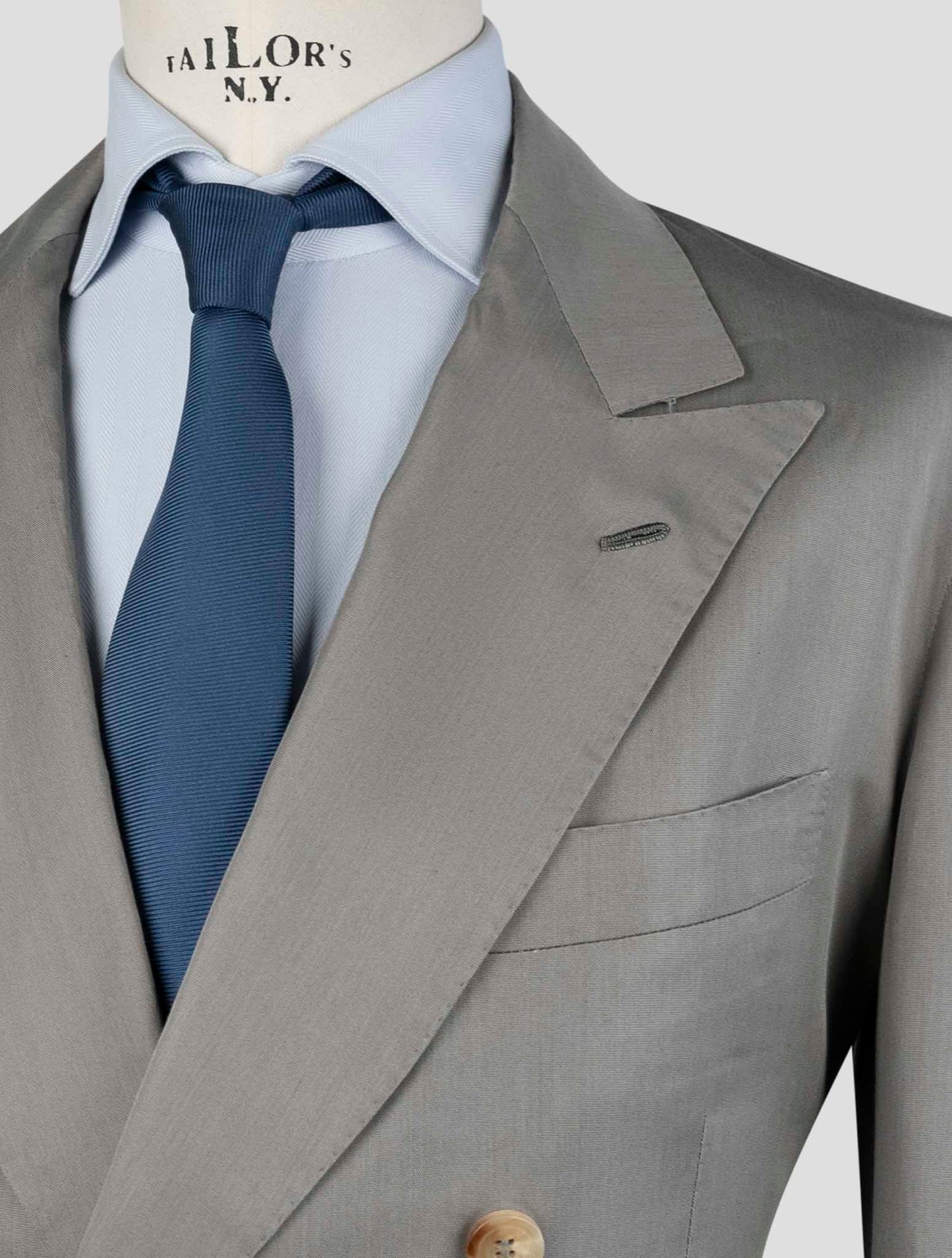 Kiton Gray Lyocell Viscose Silk Suit