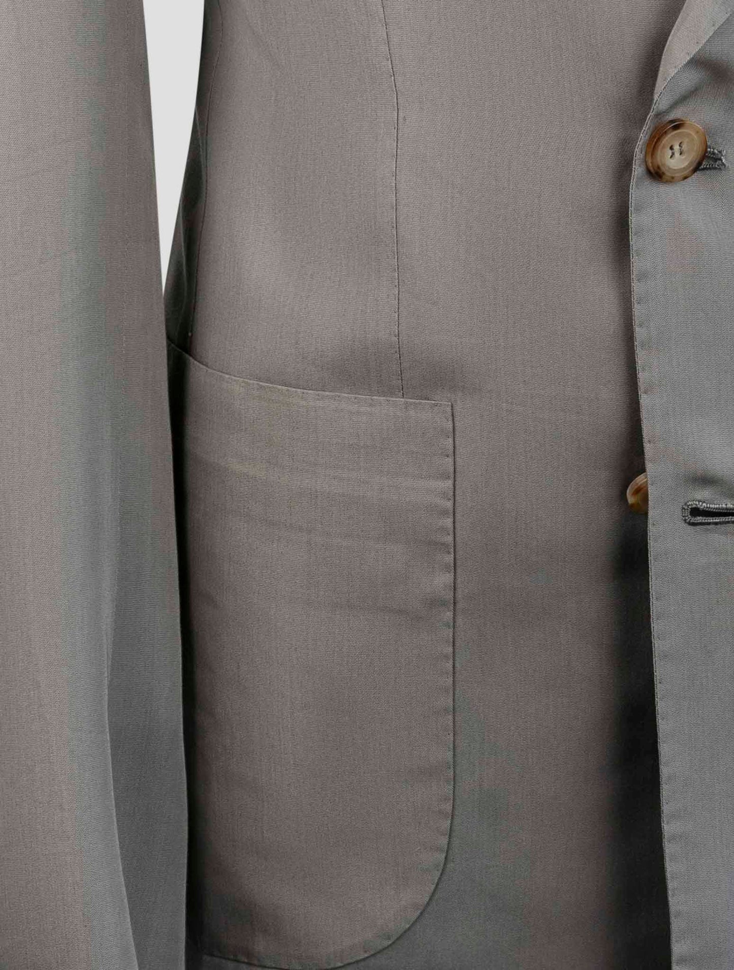 Kiton Gray Lyocell Viscose Silk Suit