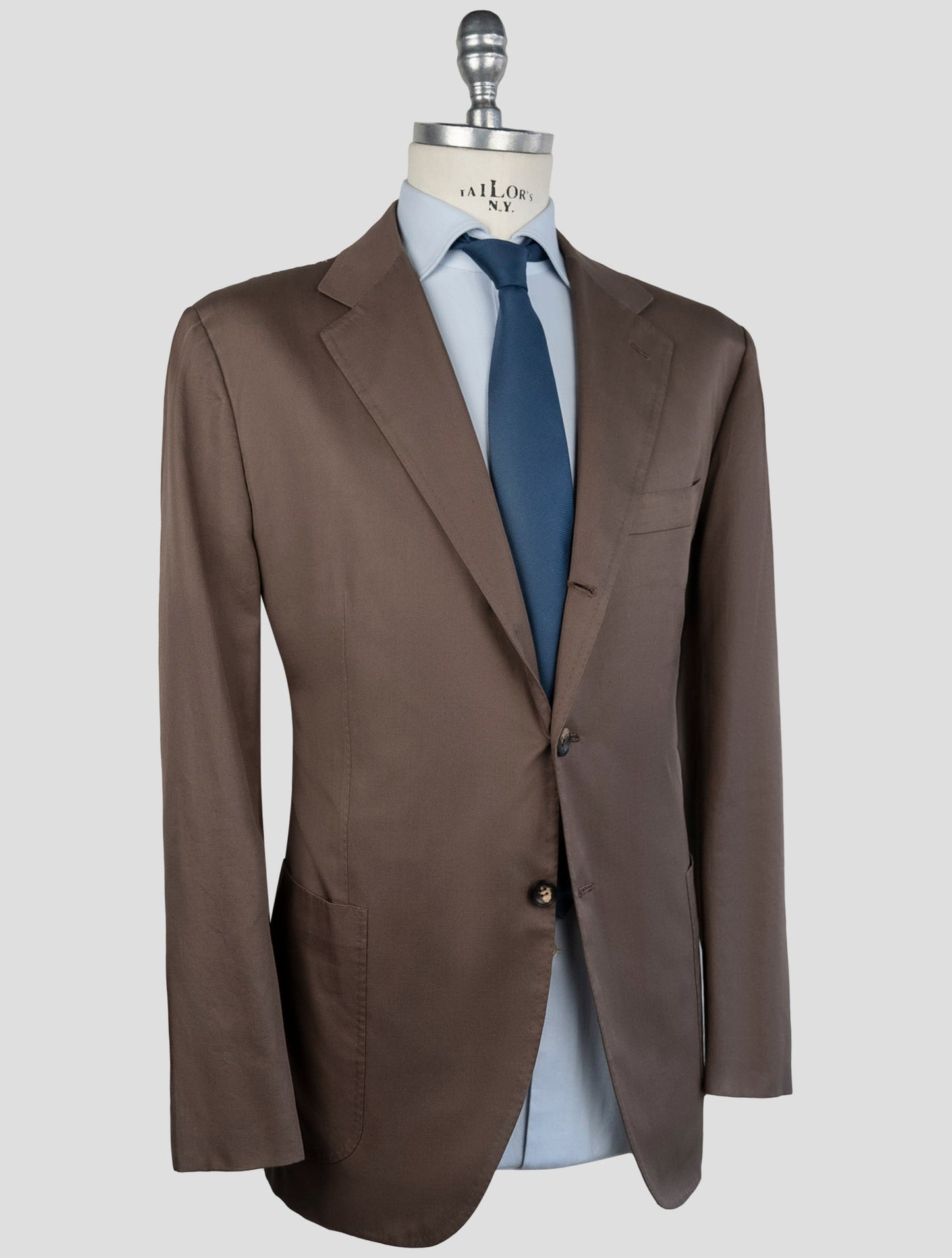 Kiton Brown Cotton Suit