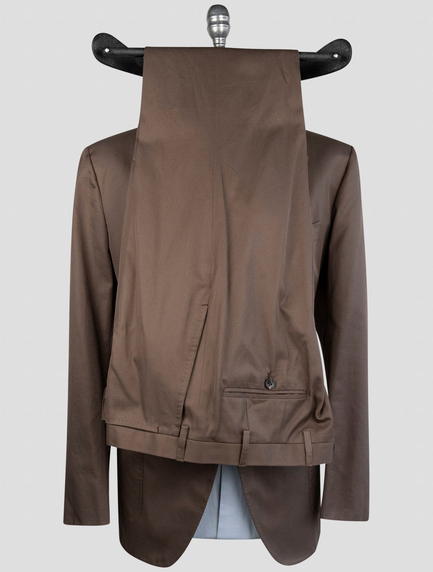 Kiton Brown Cotton Suit