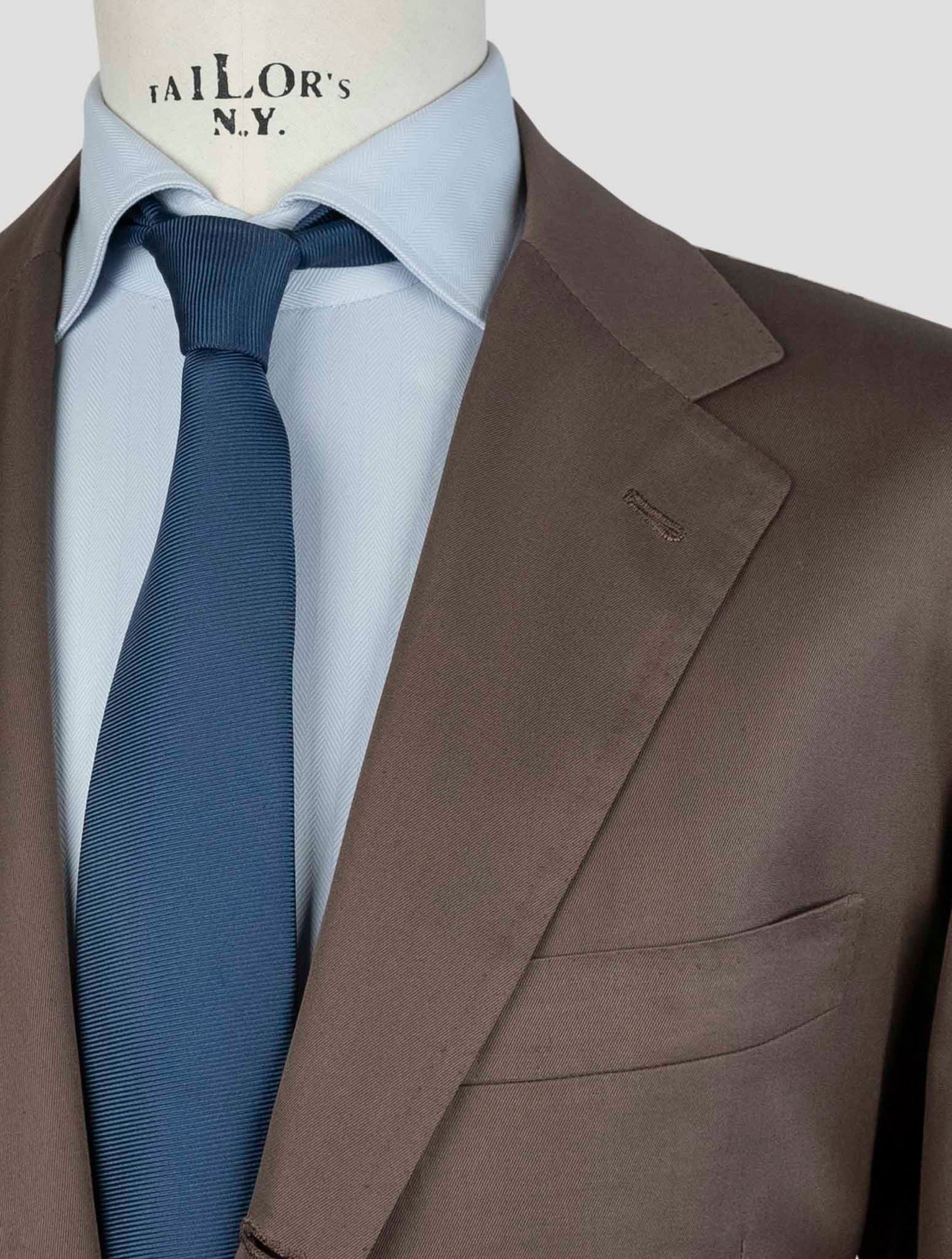 Kiton Brown Cotton Suit