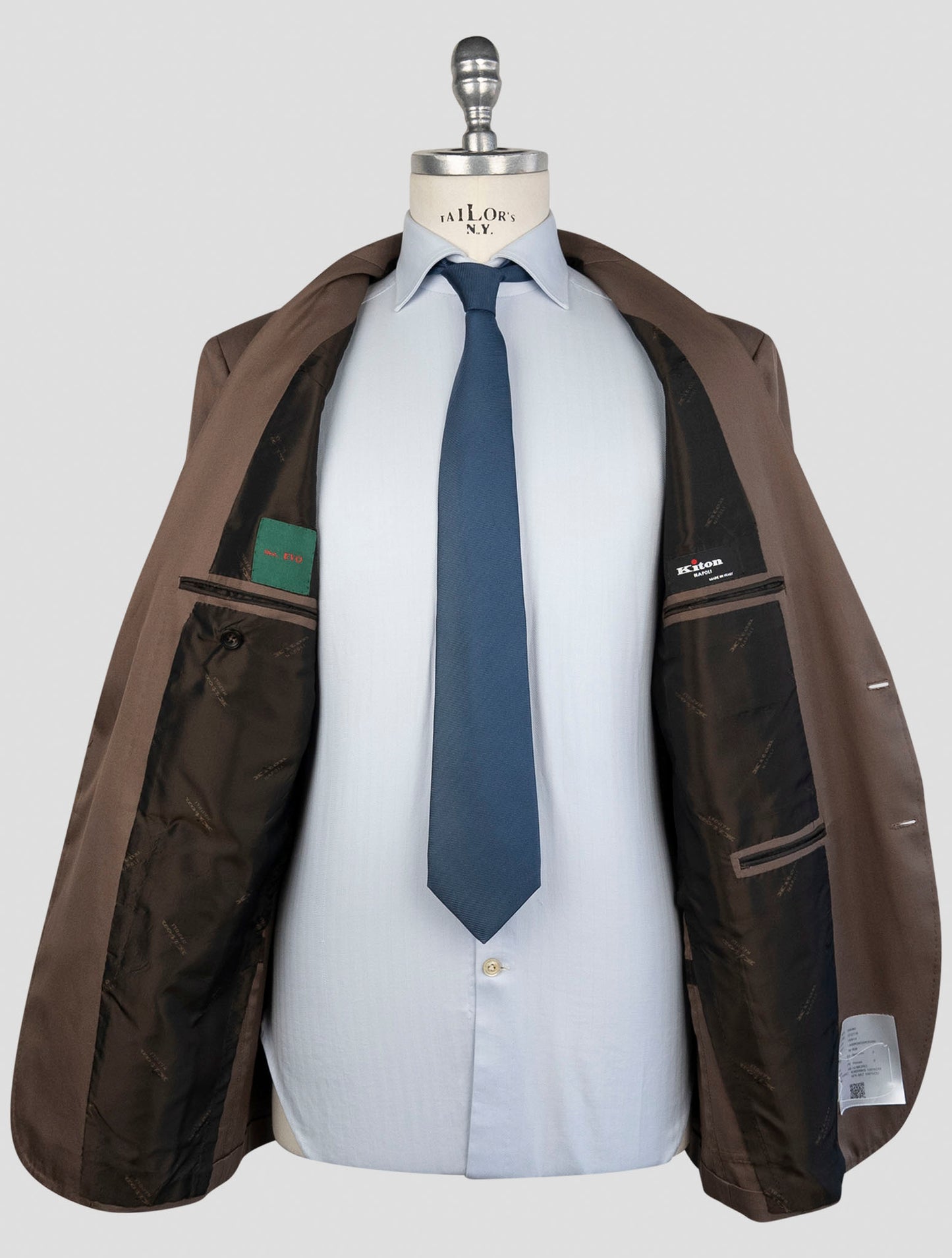 Kiton Brown Cotton Suit