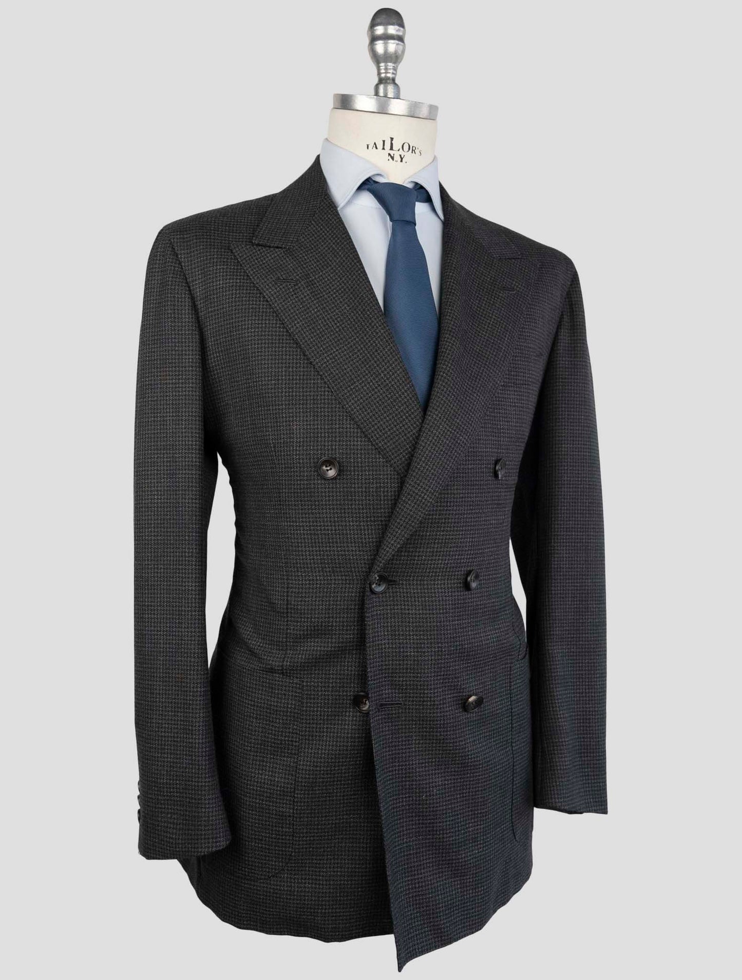 Kiton Gray Virgin Wool Cashmere Suit