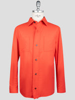 Kiton Red Cashmere Silk Shirt