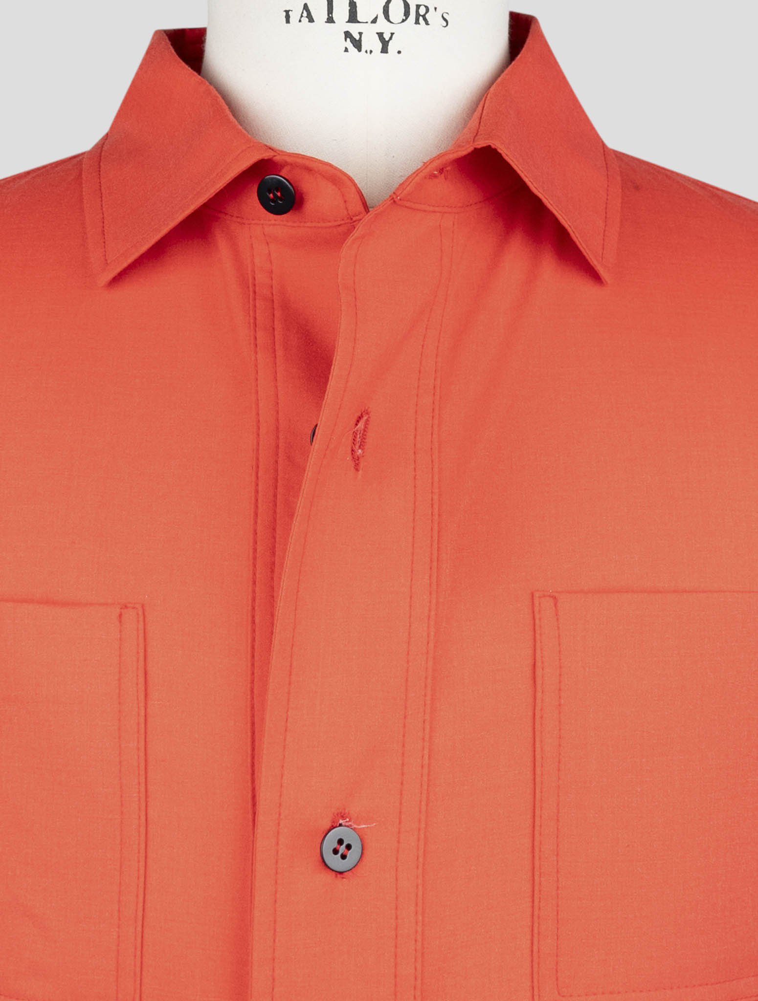 Kiton Red Cashmere Silk Shirt