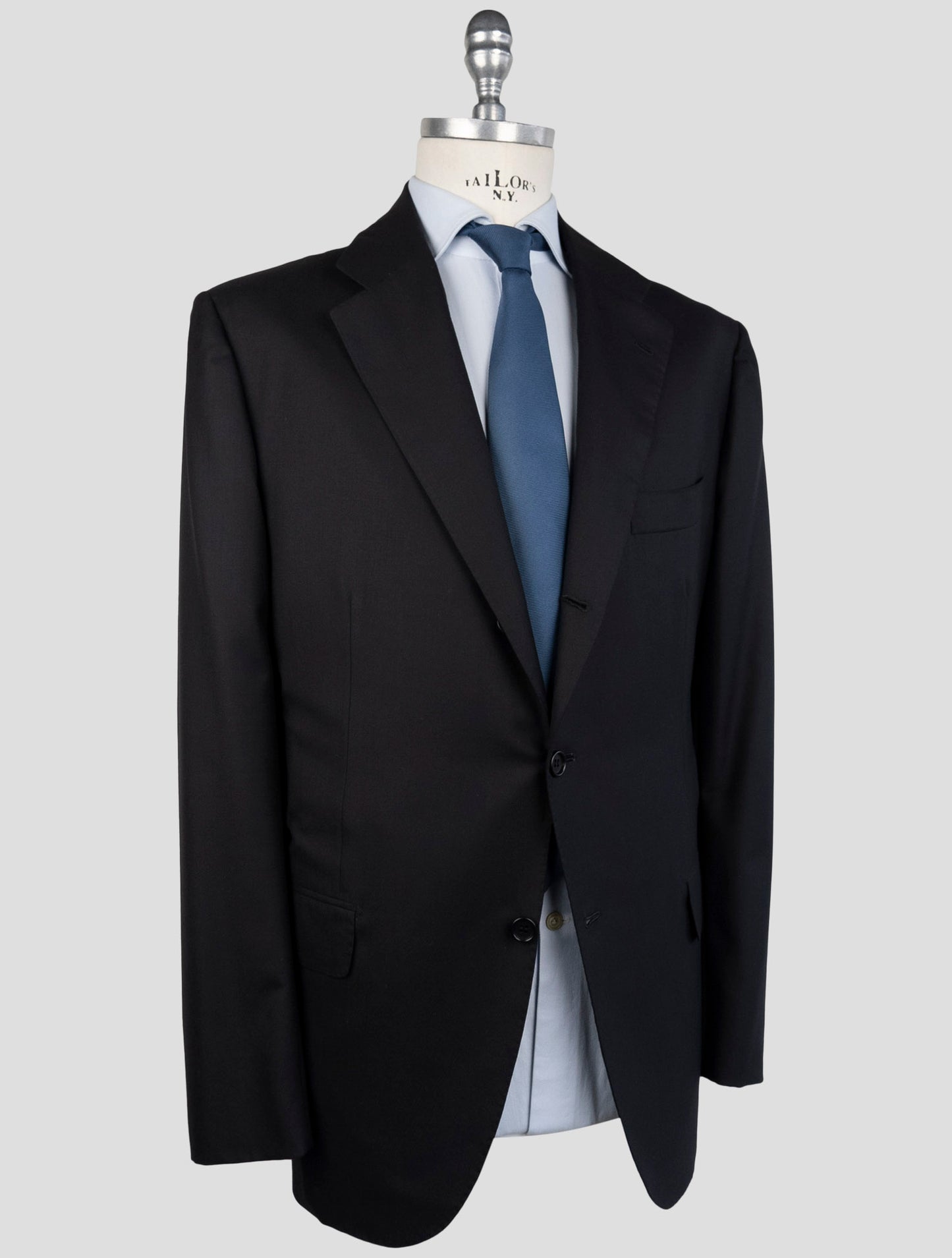 Kiton Black Wool 14 Micron Suit