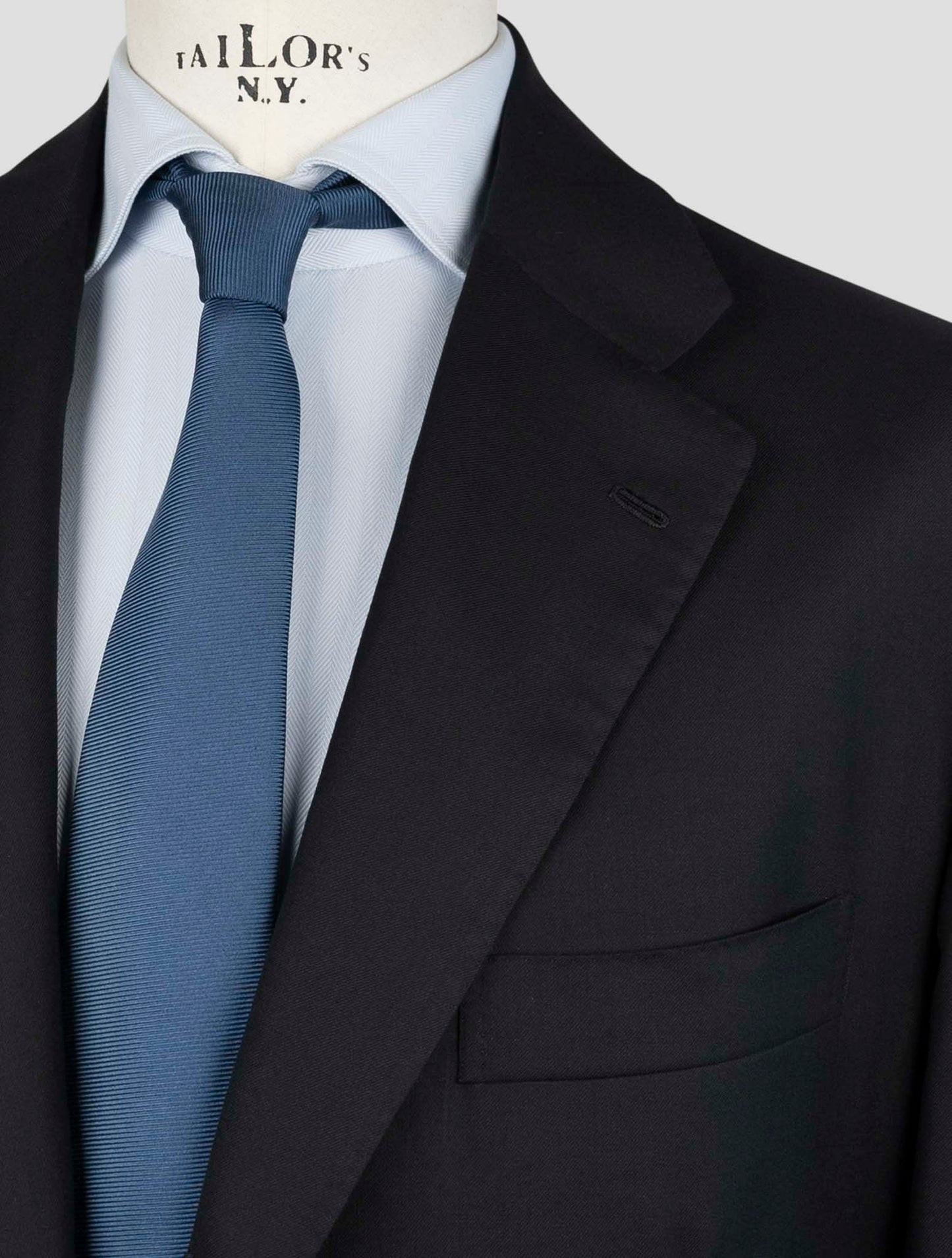 Kiton Black Wool 14 Micron Suit