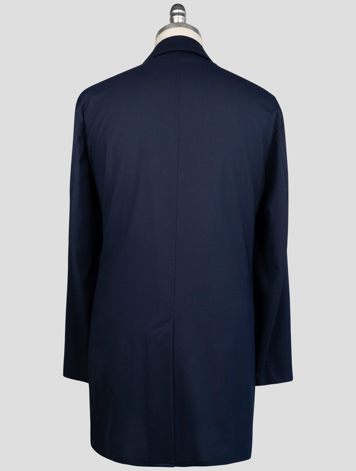 Kiton Blue Virgin Wool Pa Ea Overcoat