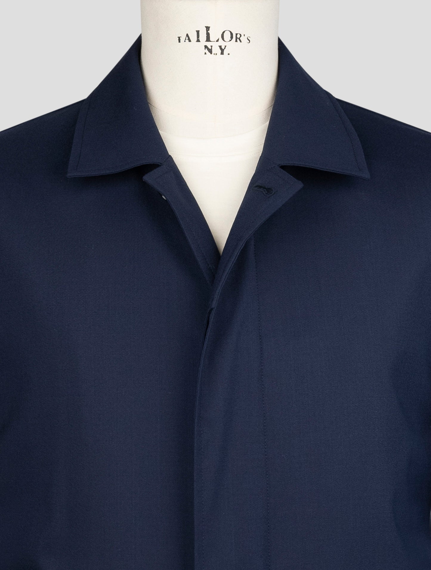 Kiton Blue Virgin Wool Pa Ea Overcoat