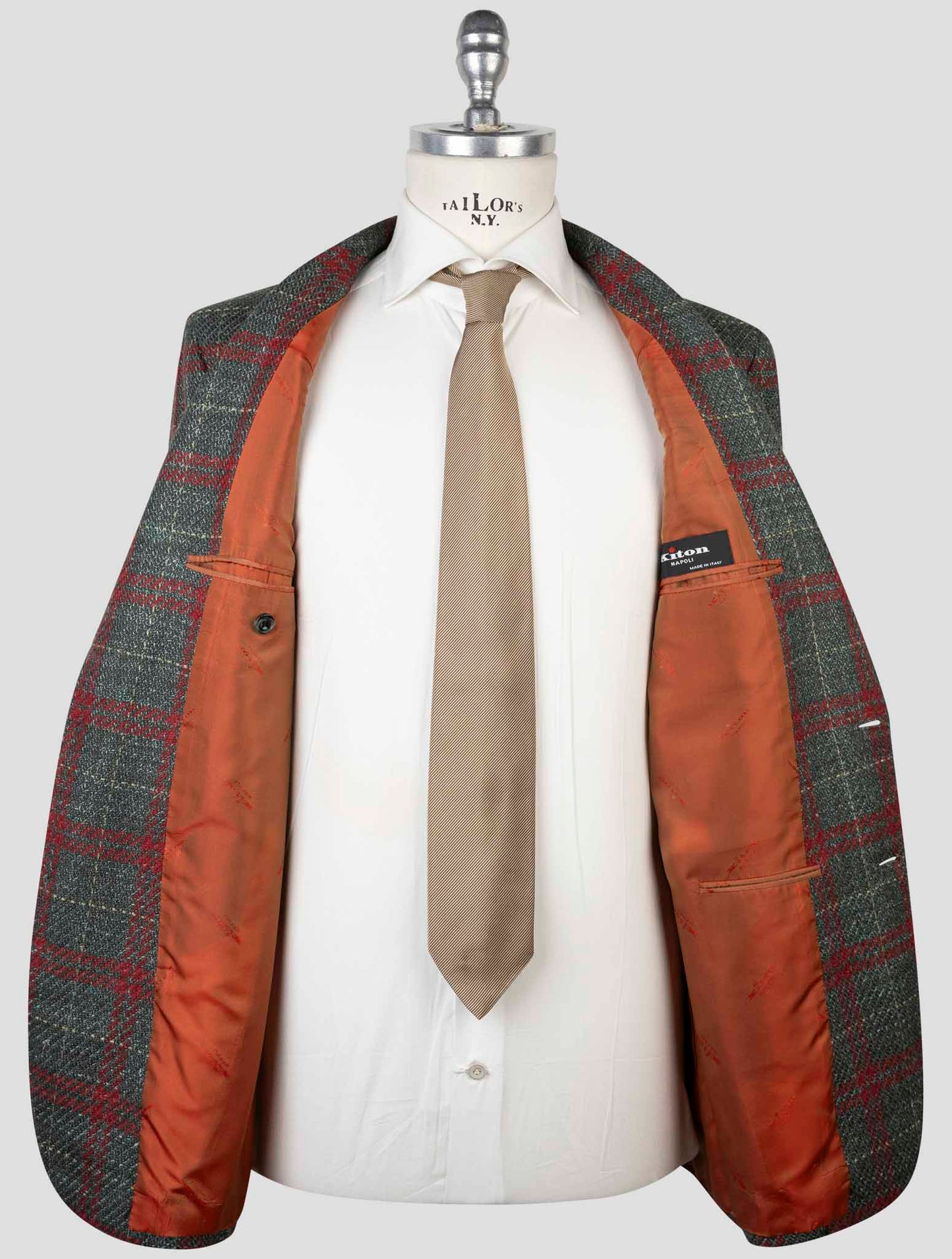 Kiton Multicolor Cashmere Virgin Wool Silk Linen Blazer