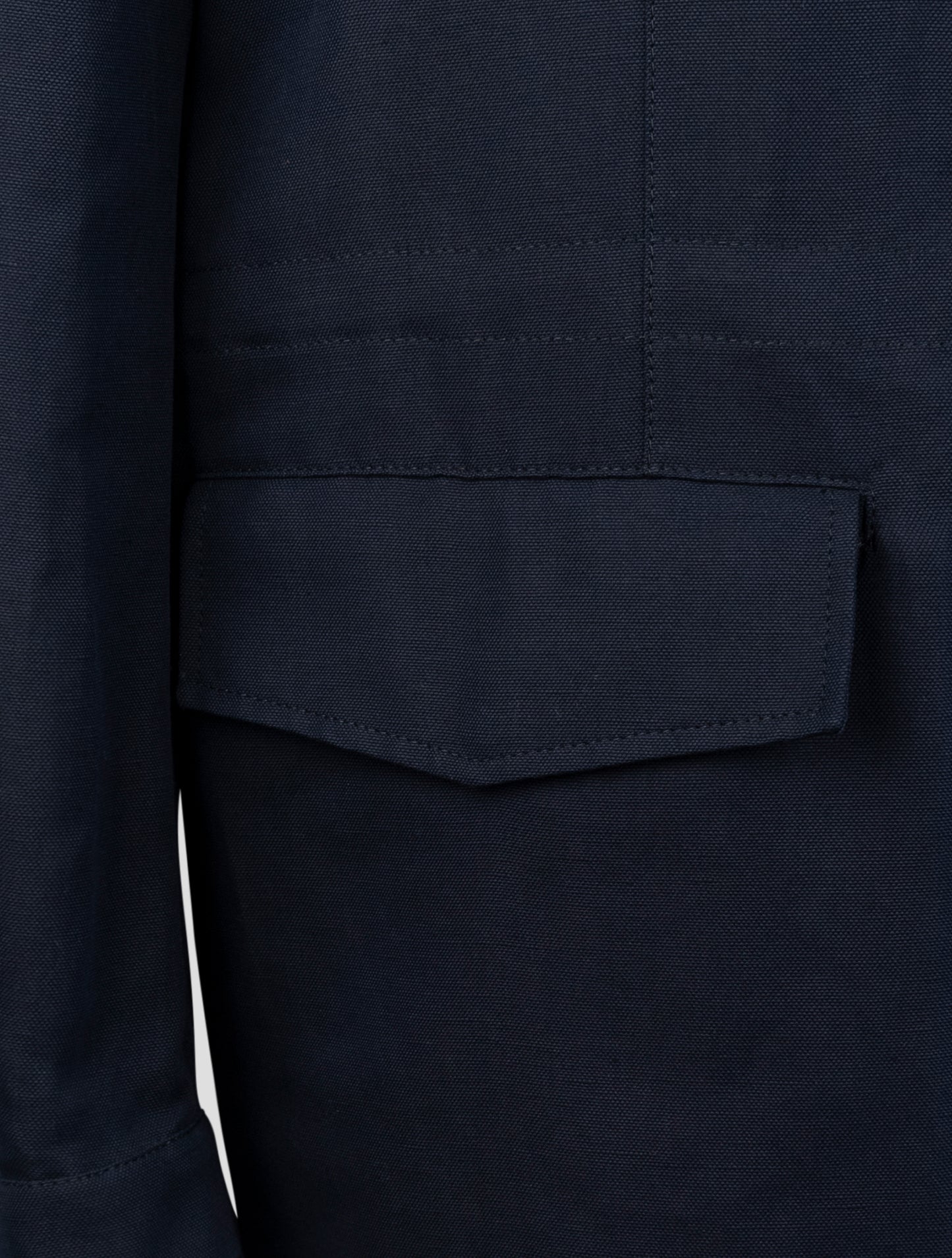 Kiton Blue Cotton Coat