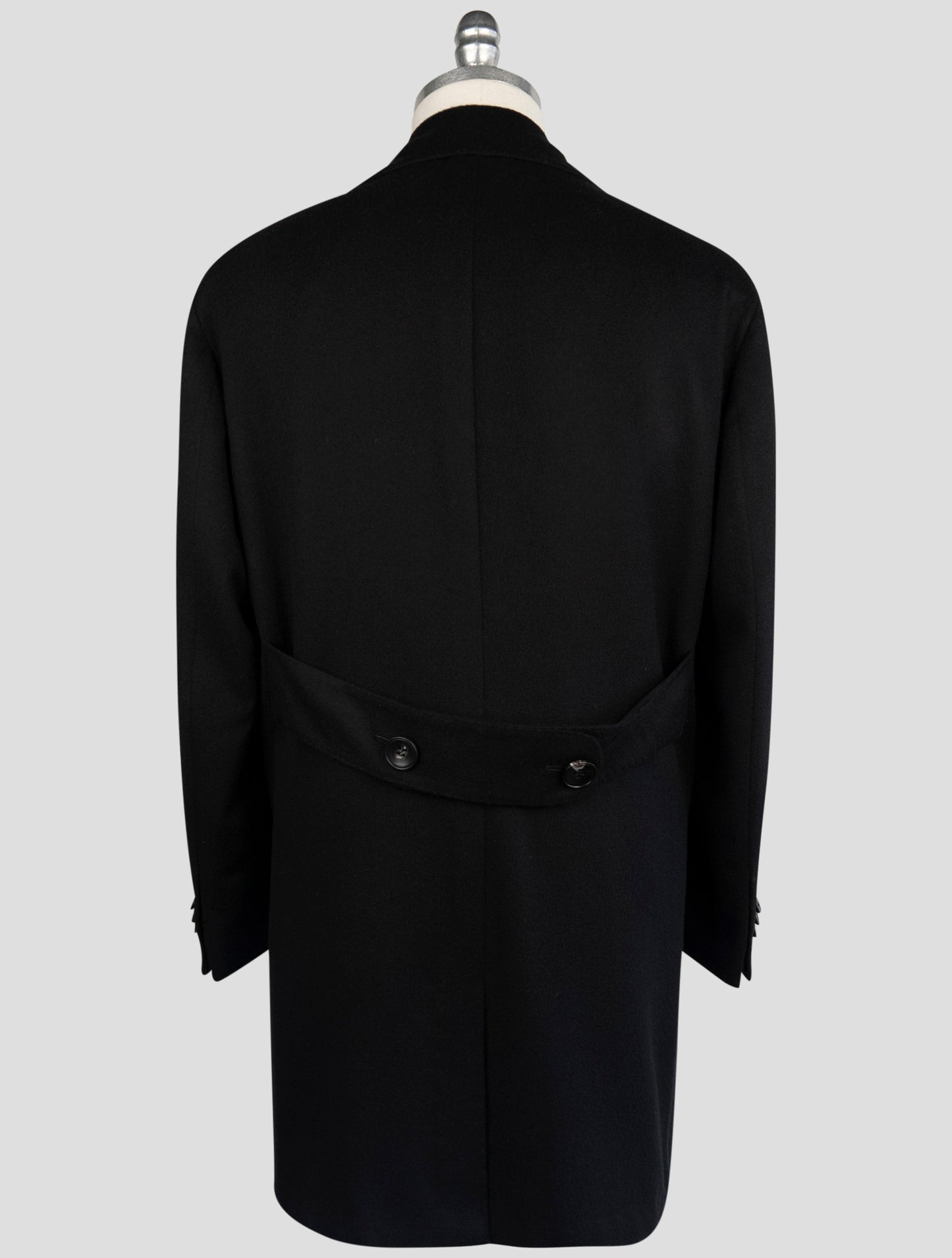 Kiton Black Cashmere Overcoat