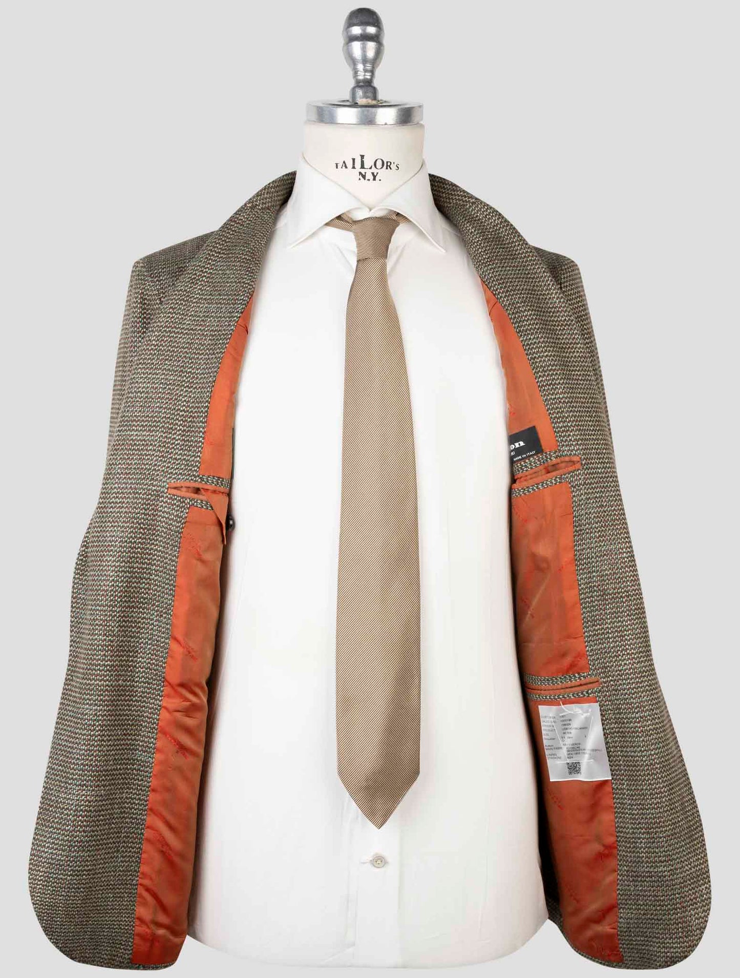 Kiton Multicolor Cashmere Virgin Wool Silk Linen Blazer