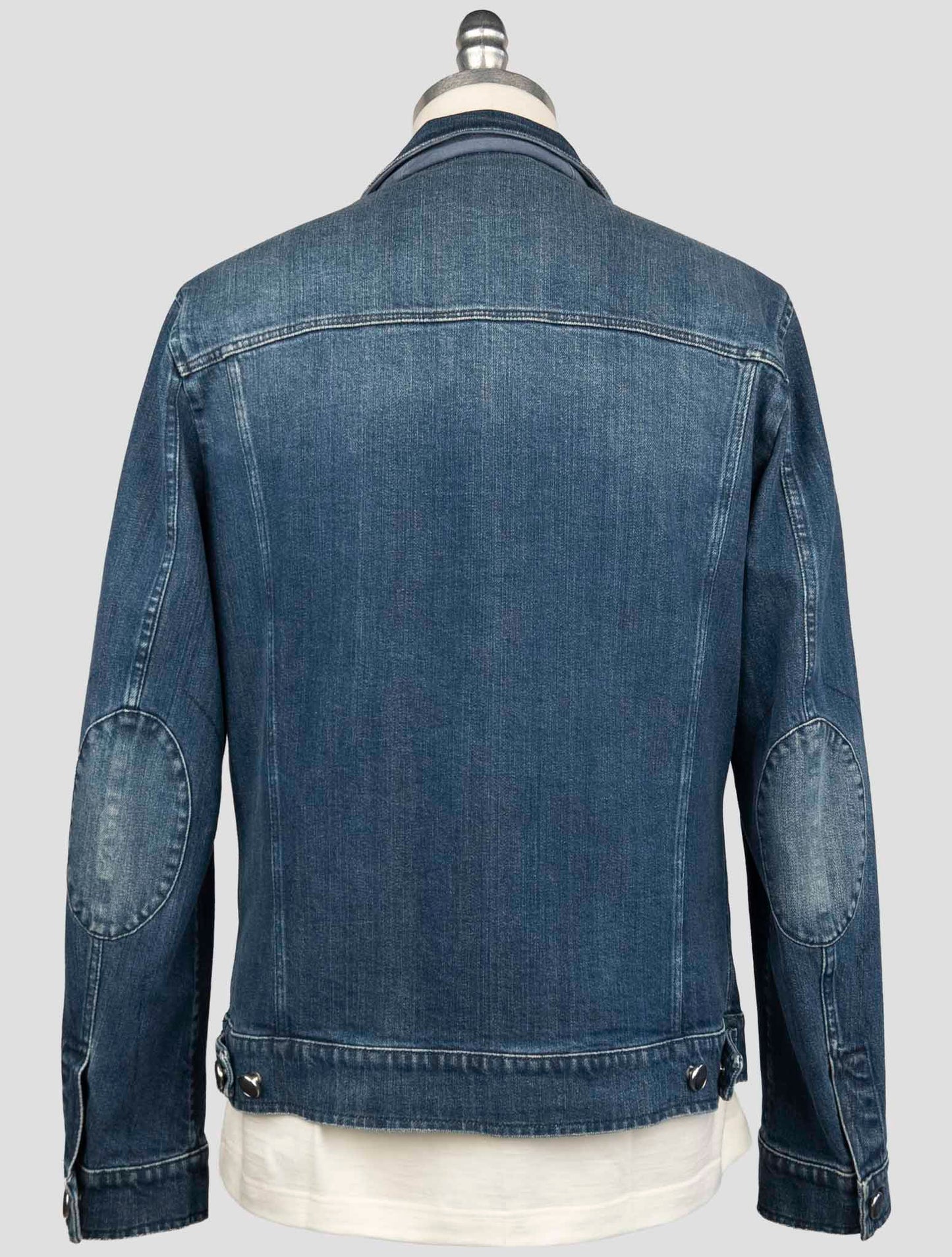 Kiton Blue Cotton Ea Coat