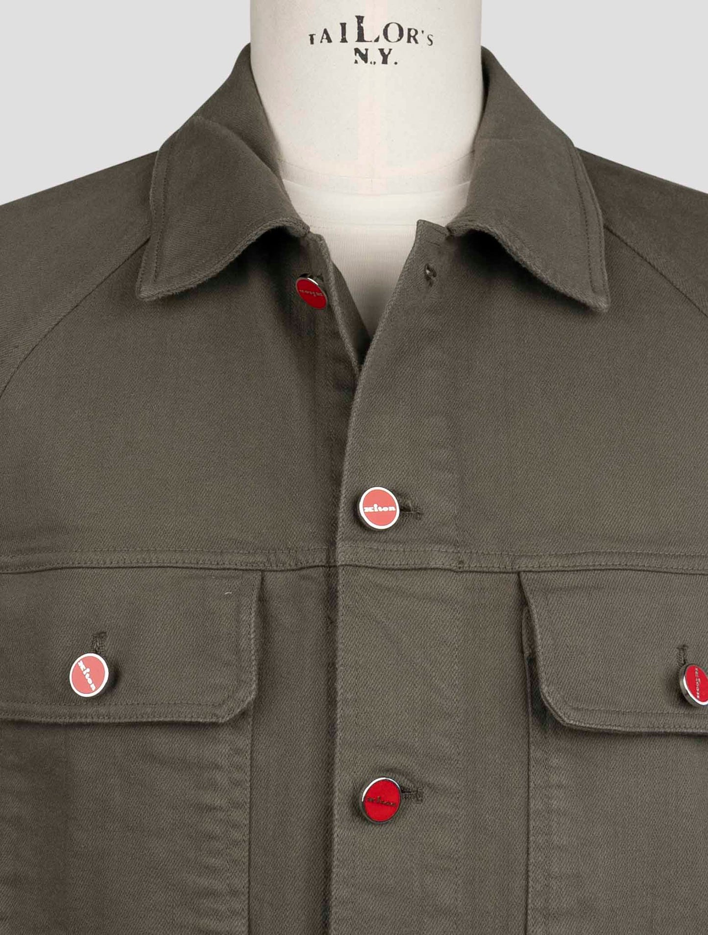 Kiton Green Cotton Ea Coat