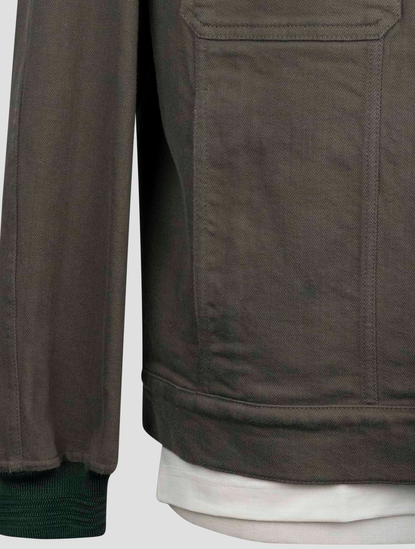 Kiton Green Cotton Ea Coat