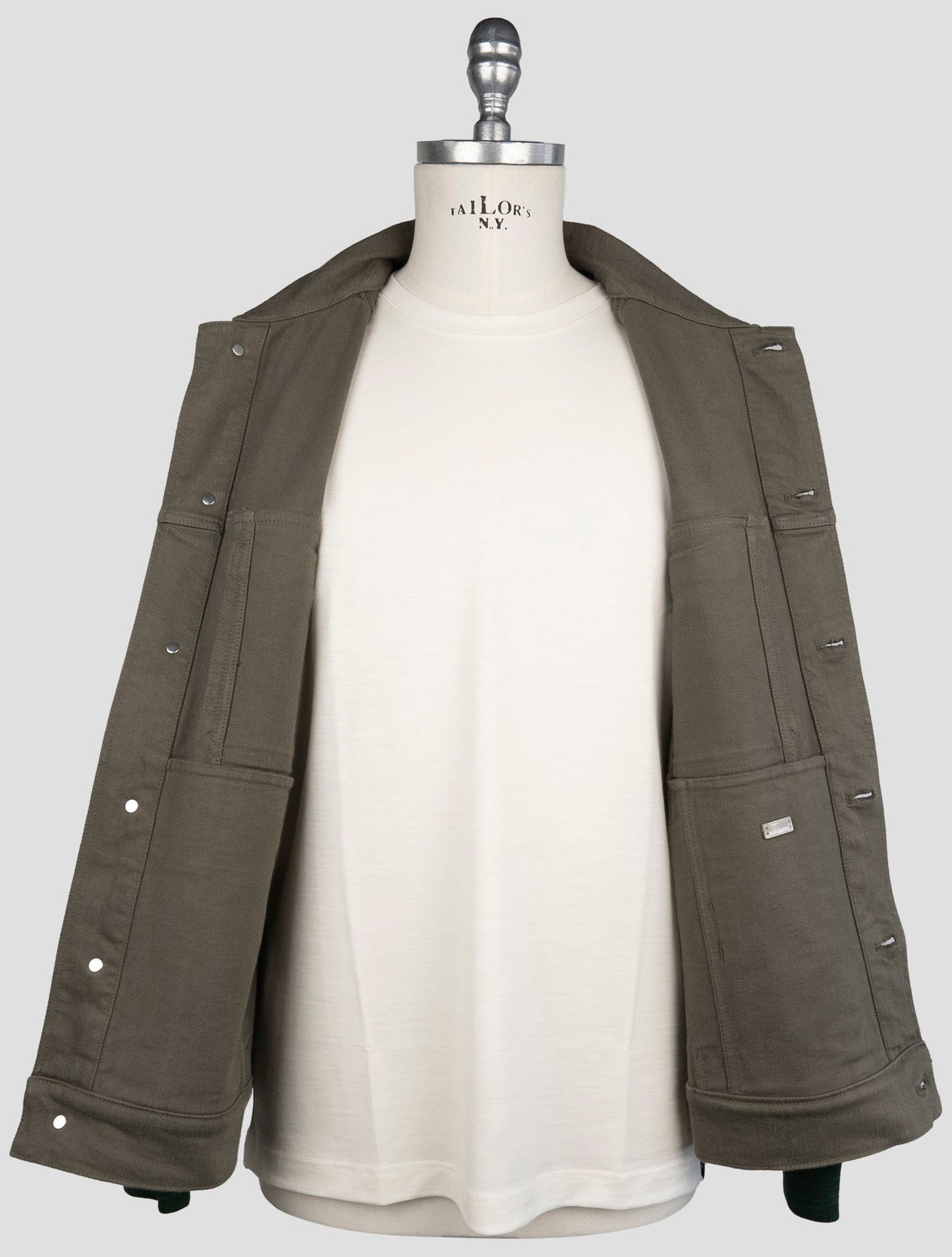 Kiton Green Cotton Ea Coat