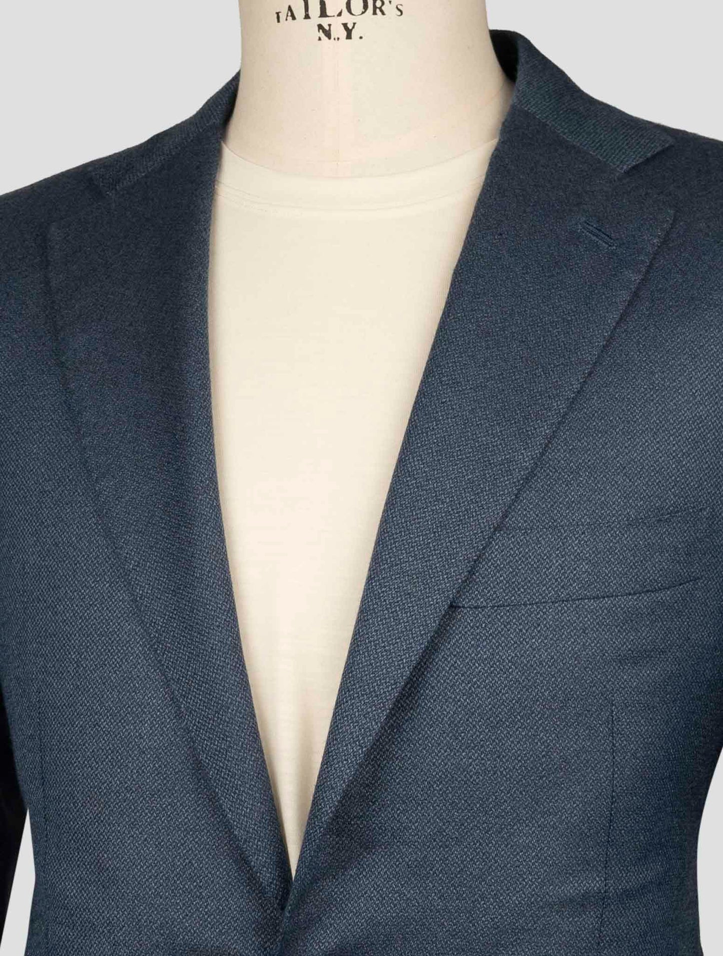 Kiton Blue Cashmere Silk Blazer