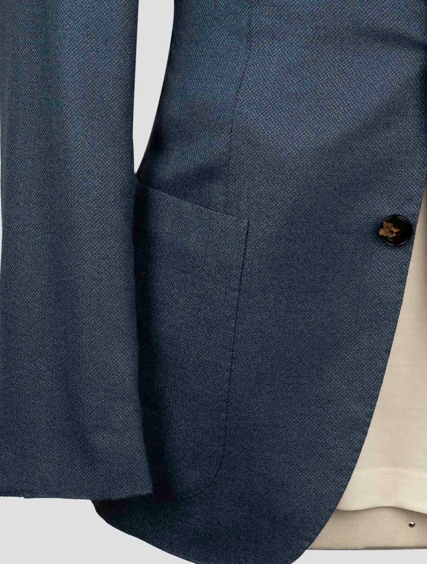Kiton Blue Cashmere Silk Blazer