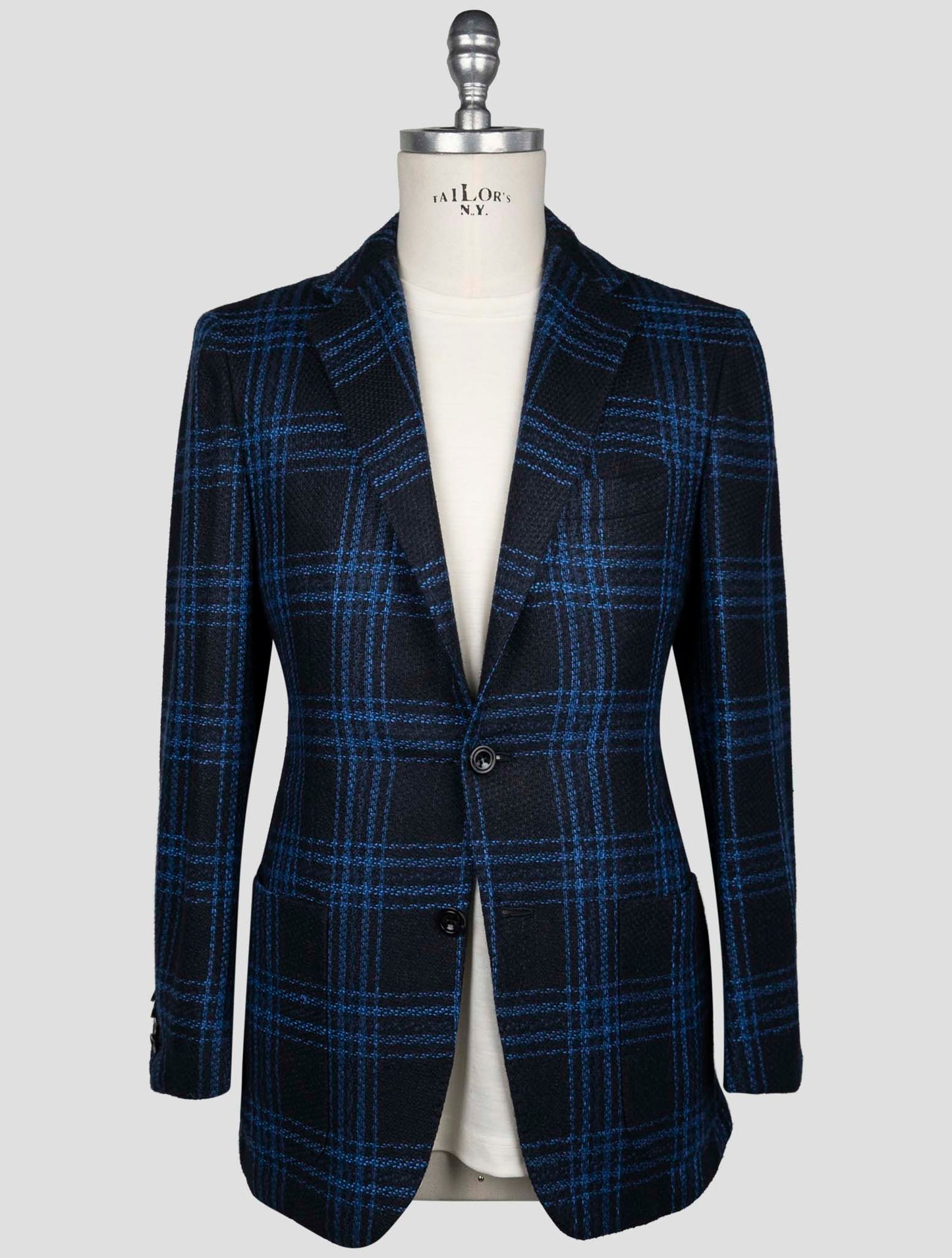 Kiton Blue Cashmere Silk Blazer