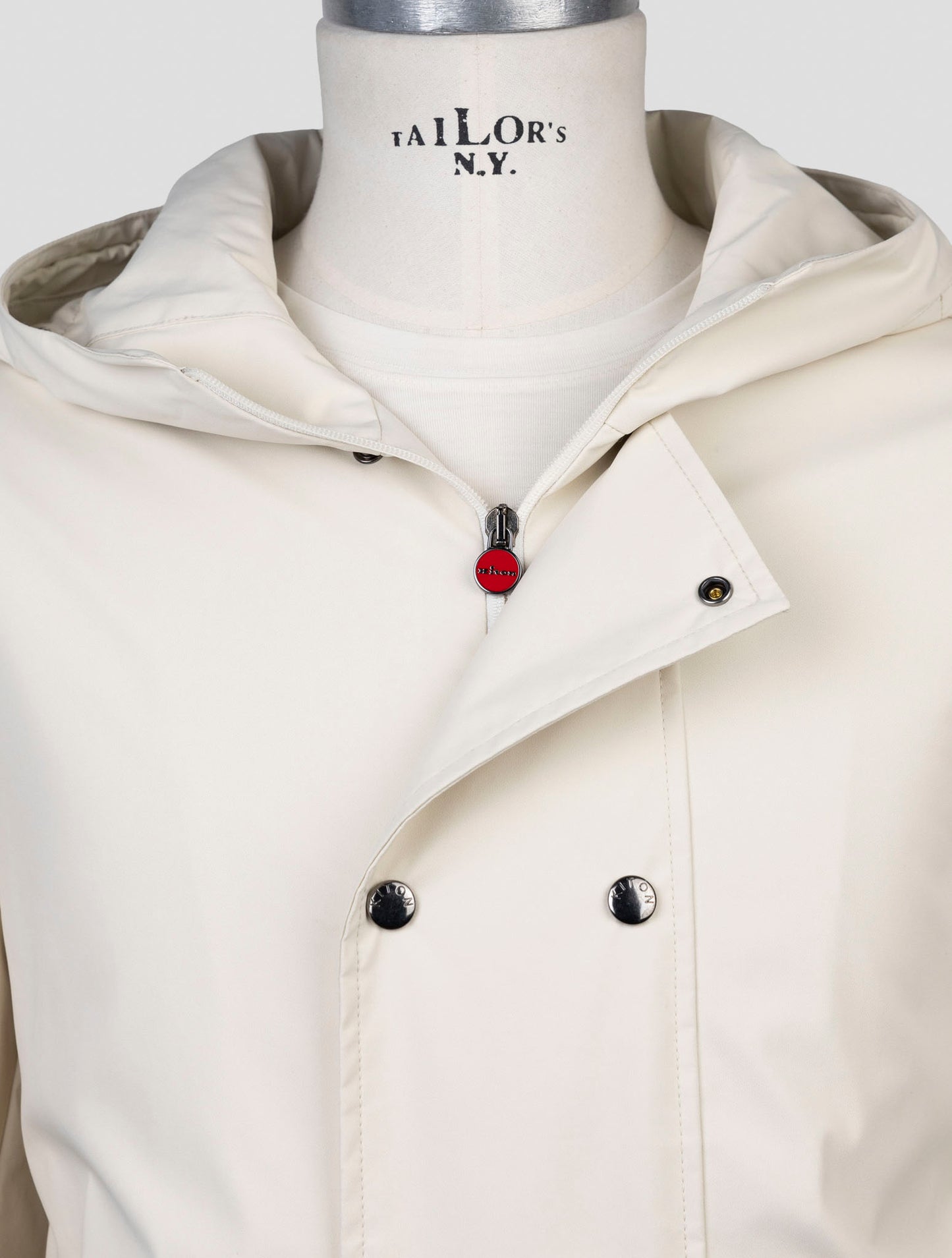 Kiton White Pa Pl Overcoat