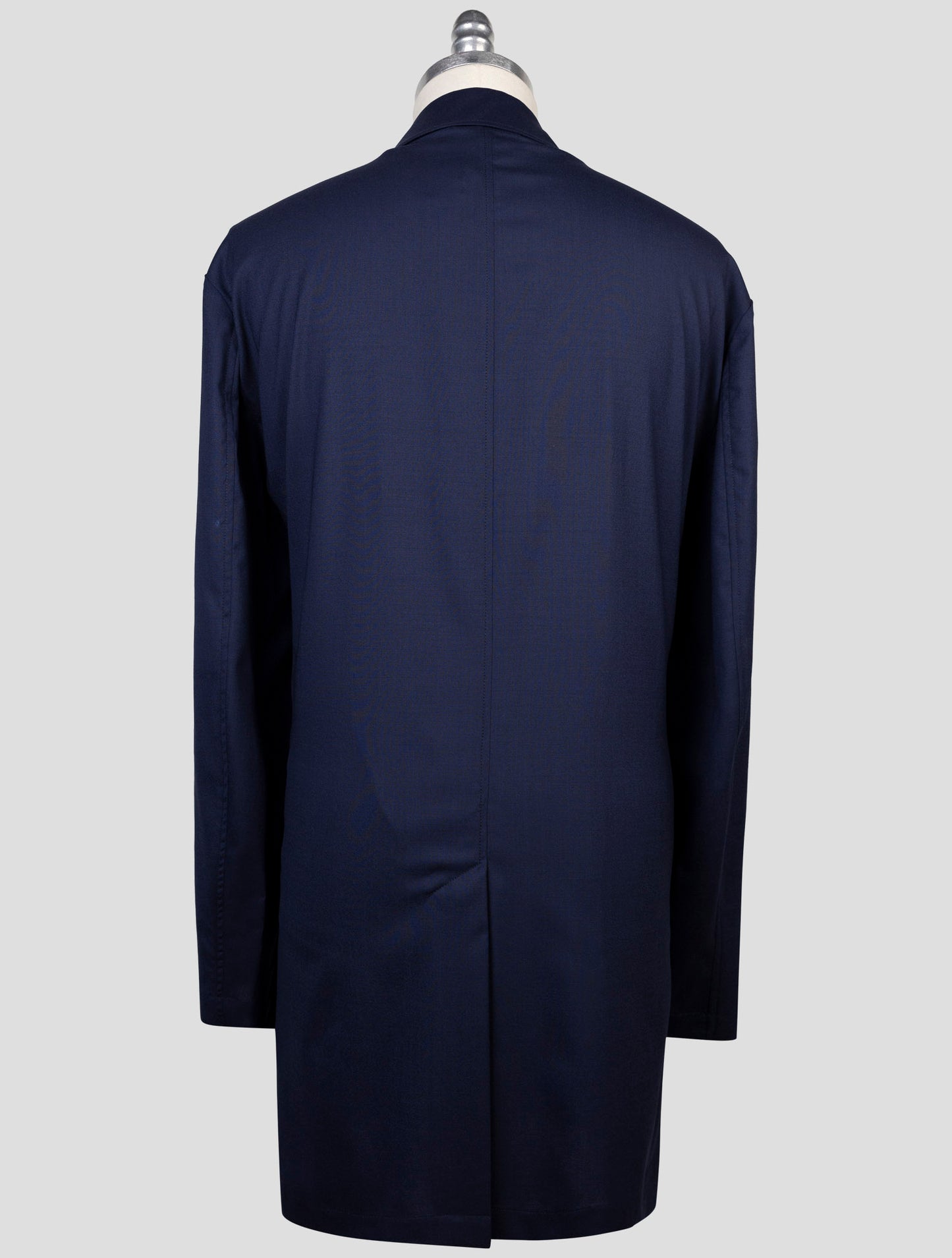 Kiton Blue Virgin Wool Pa Ea Overcoat