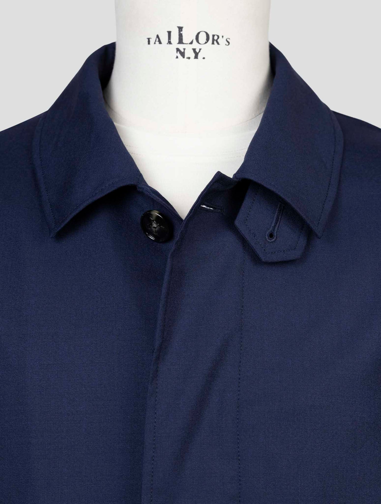 Kiton Blue Virgin Wool Pa Ea Overcoat