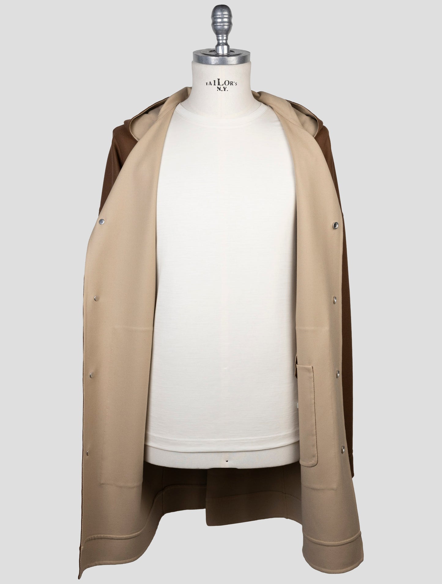 Kiton Brown Wool Ea Overcoat