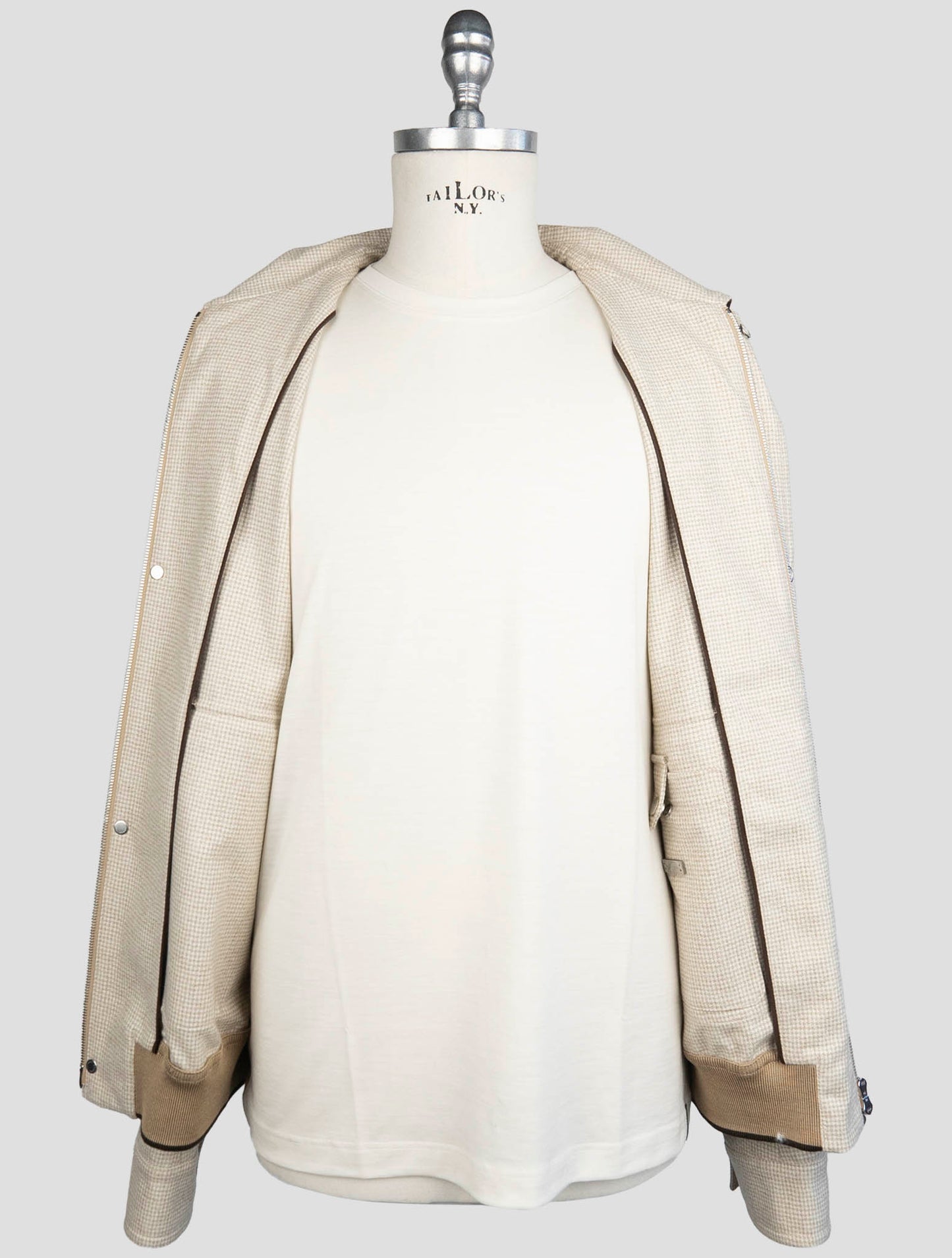 Kiton Brown Virgin Wool Coat