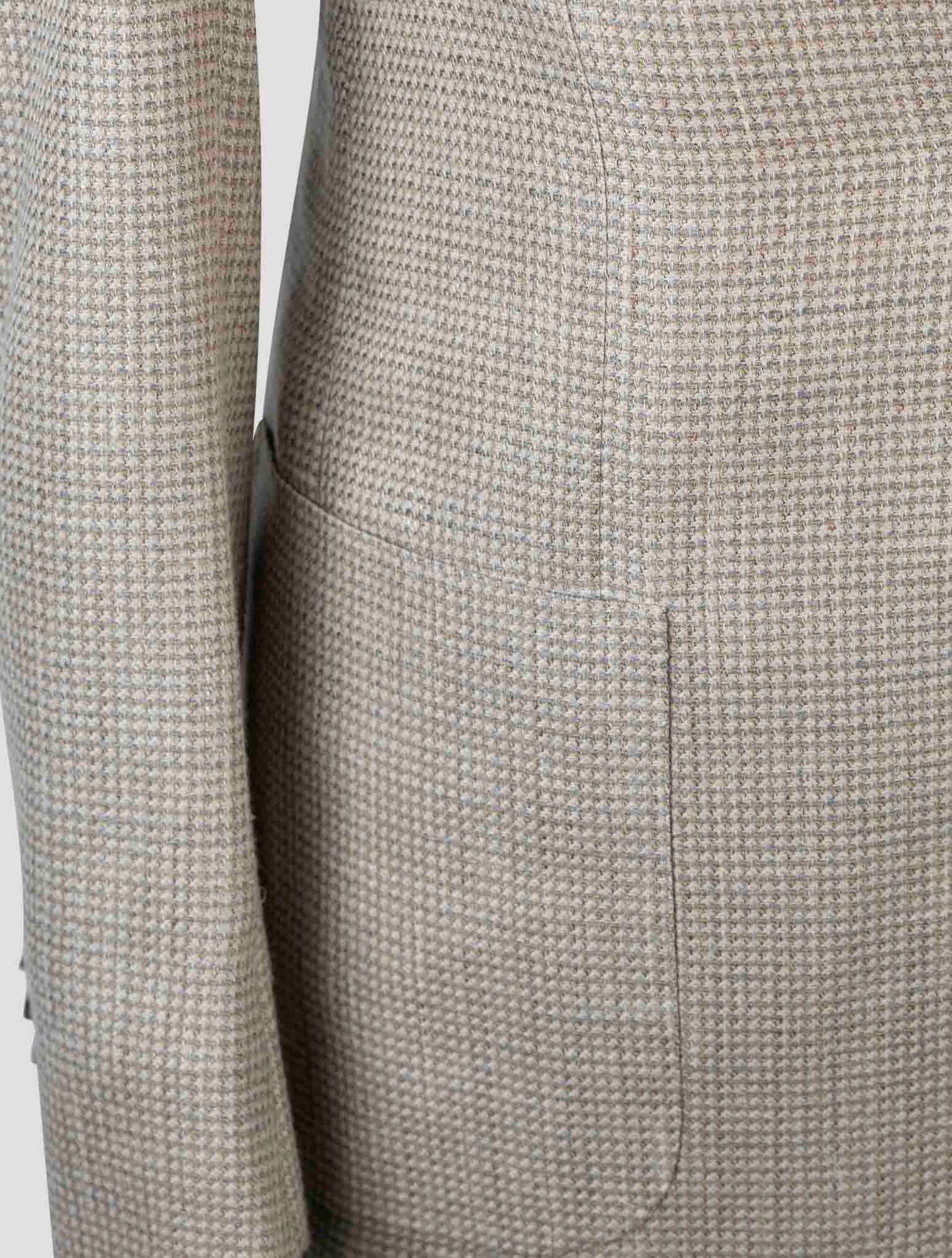 Kiton Brown Cashmere Virgin Wool Silk Linen Blazer