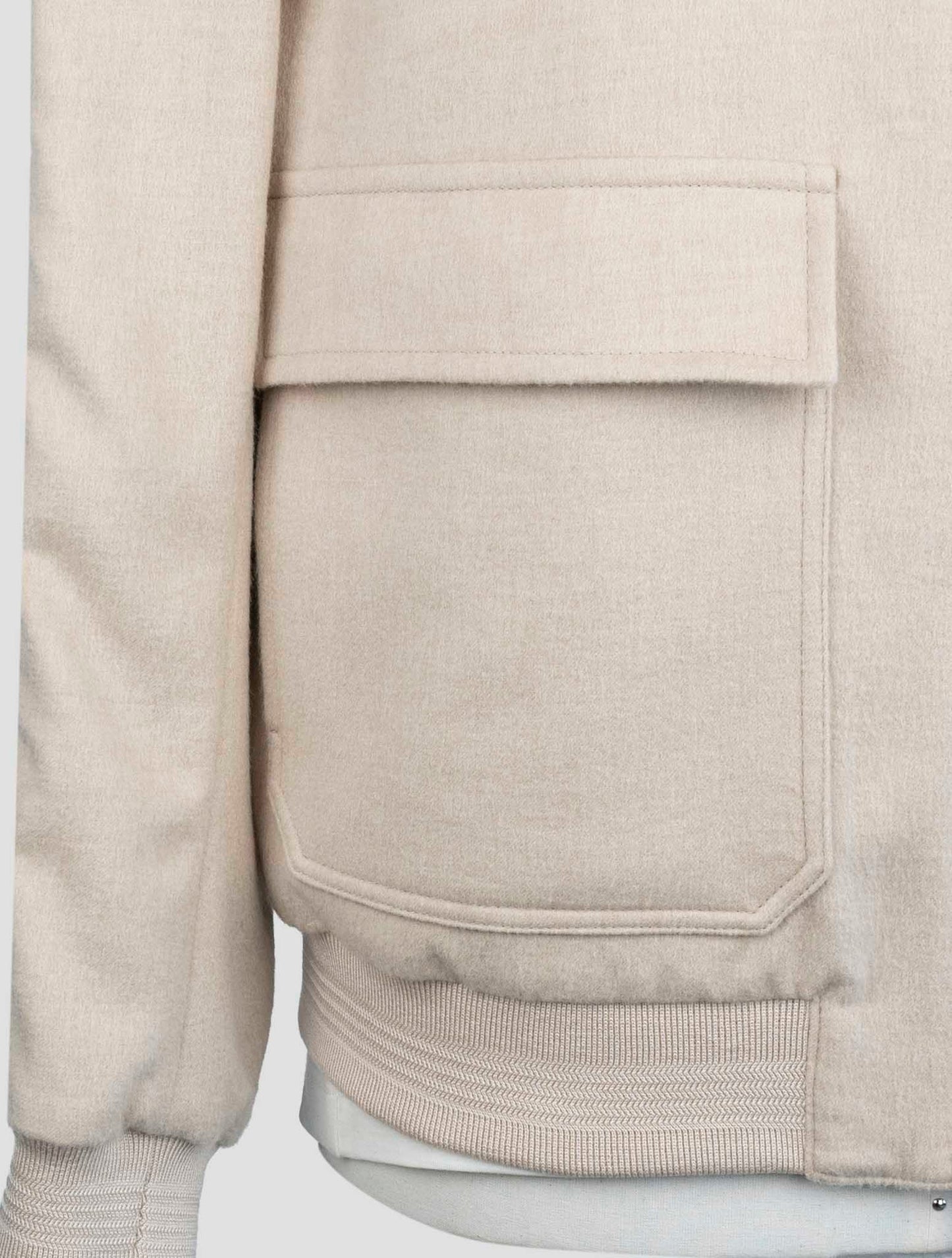 Kiton Beige Cashmere Pa Ea Coat