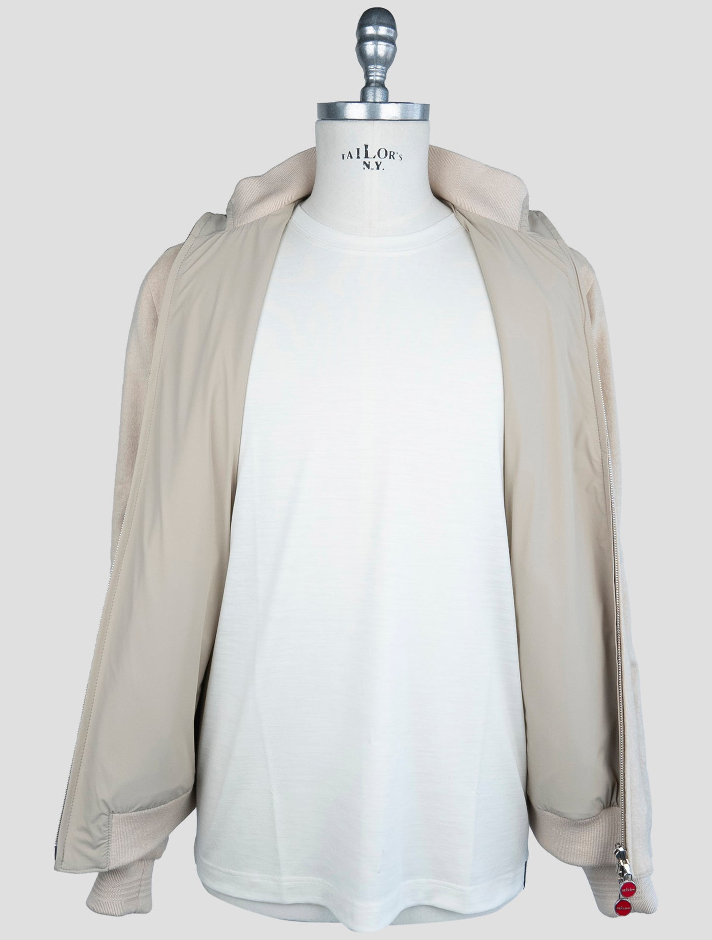 Kiton Beige Cashmere Pa Ea Coat