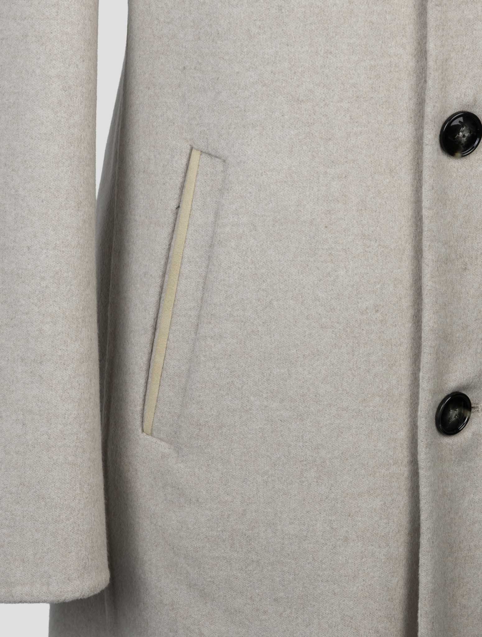 Kiton Beige Cashmere Silk Overcoat
