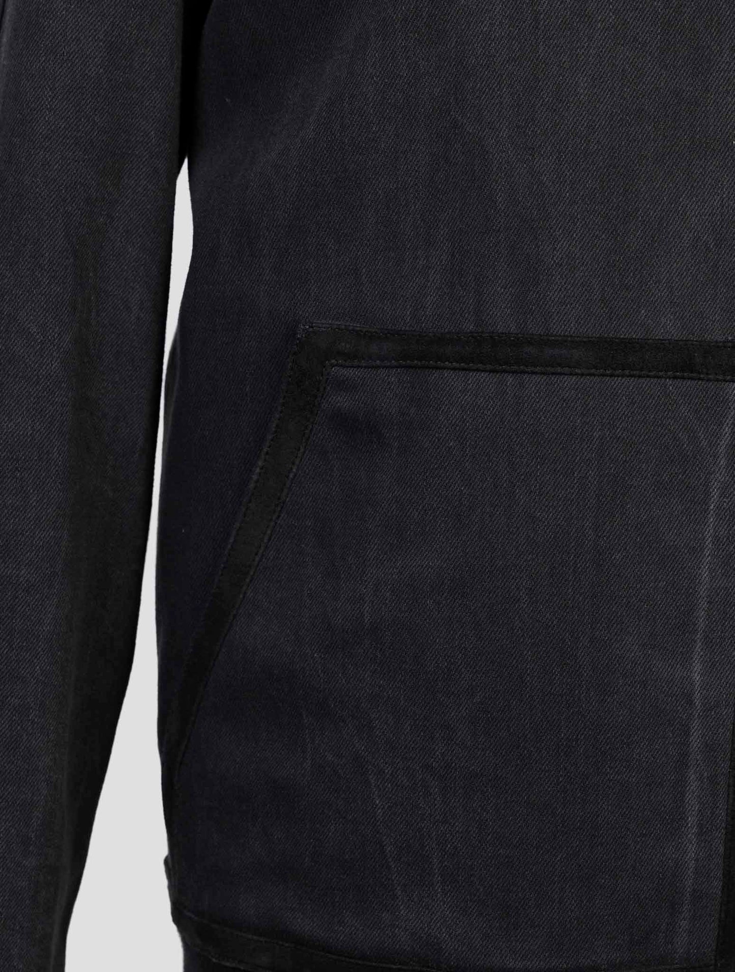 Kiton Dark Blue Cotton Ea Weasel Fur Coat