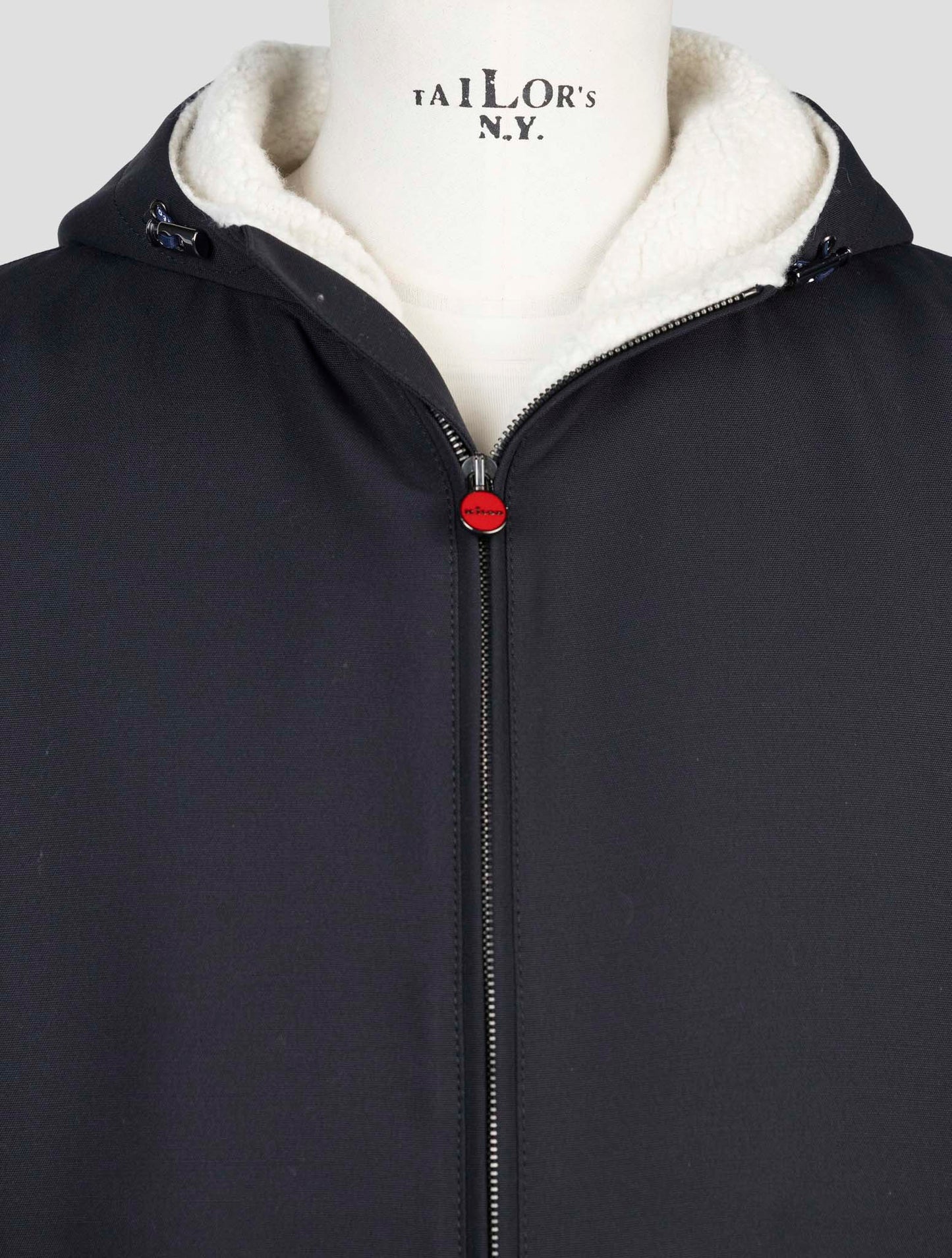 Kiton Blue Wool Pa Overcoat