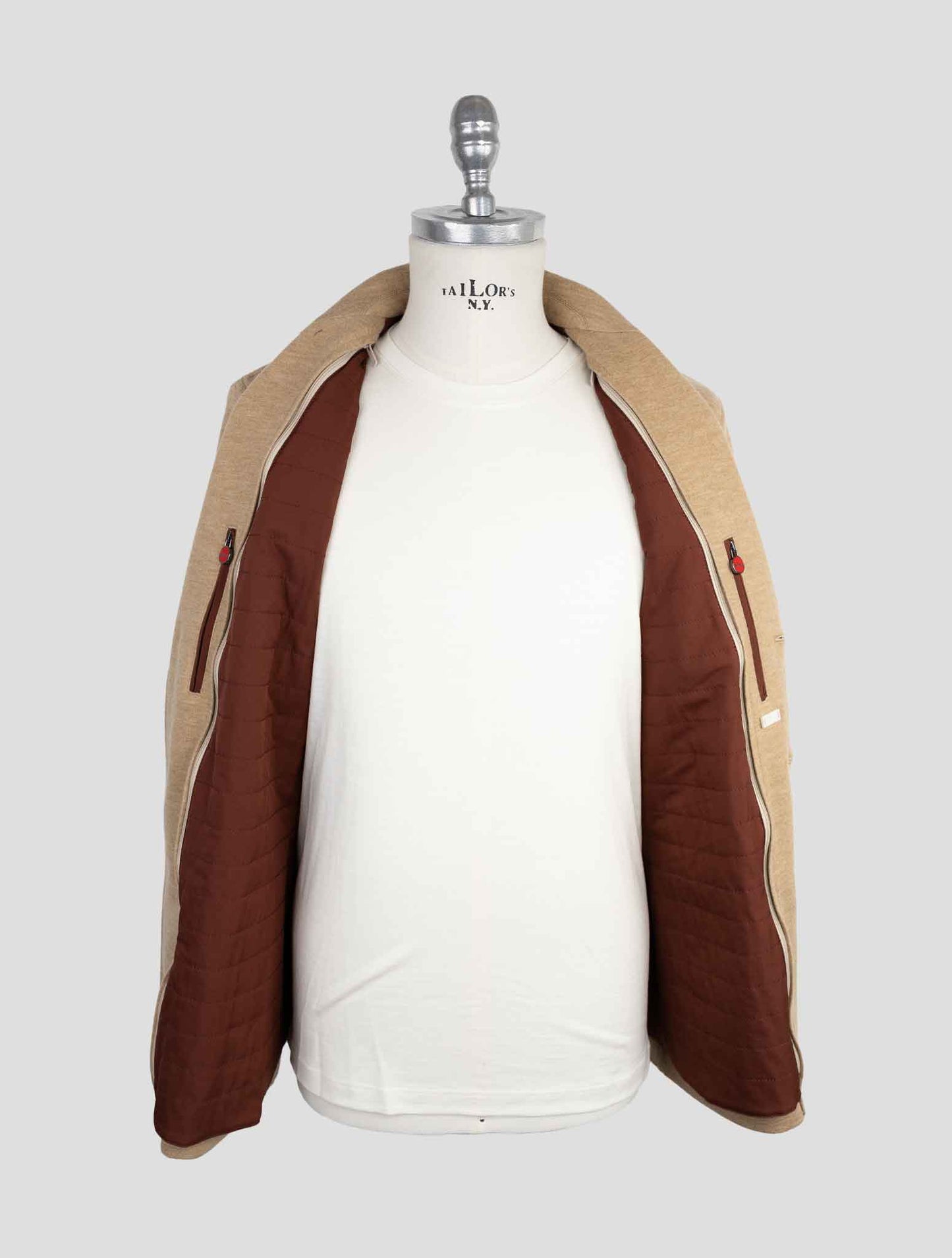 Kiton Beige Cashmere Pa Coat