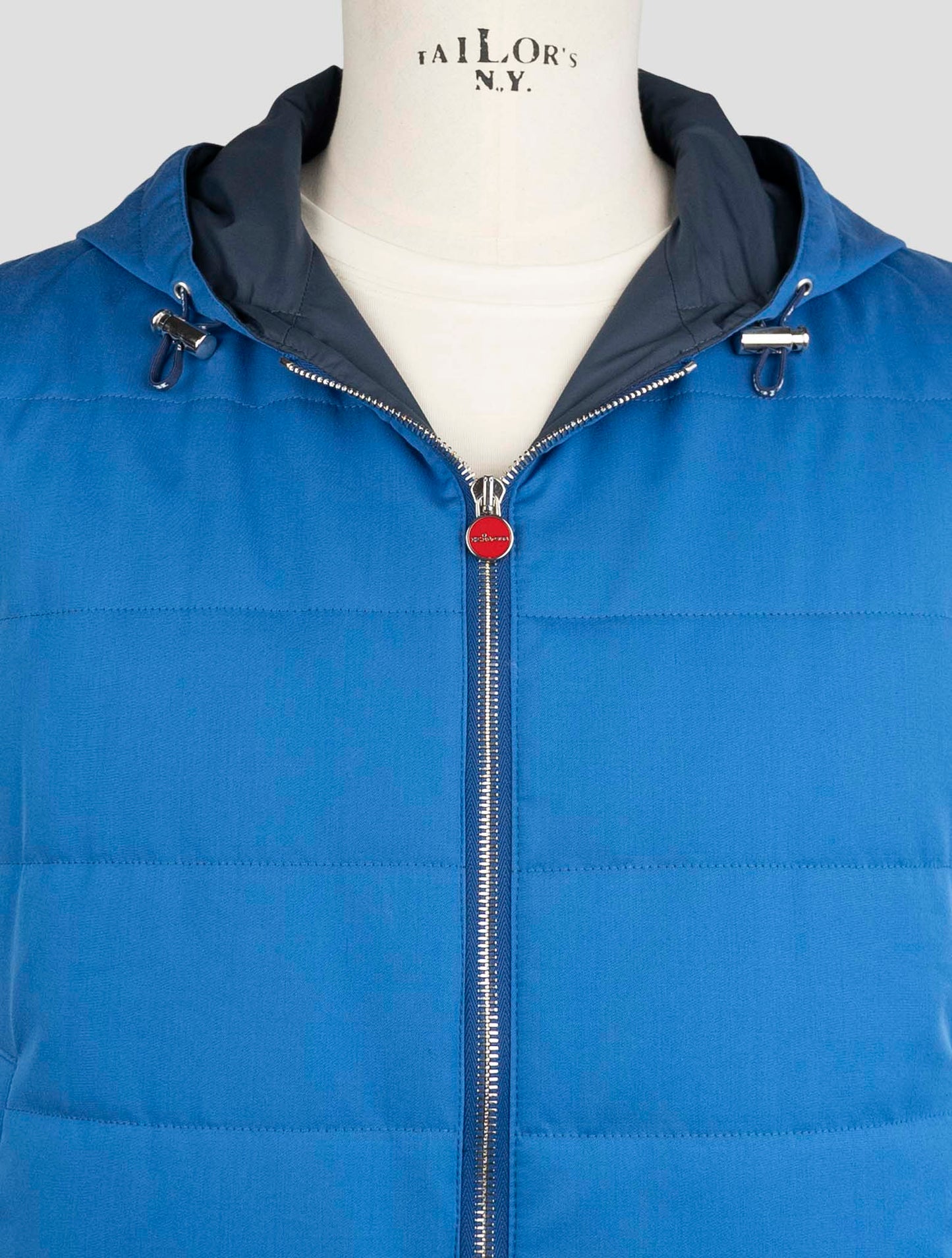 Kiton Blue Cotton Wool Gilet