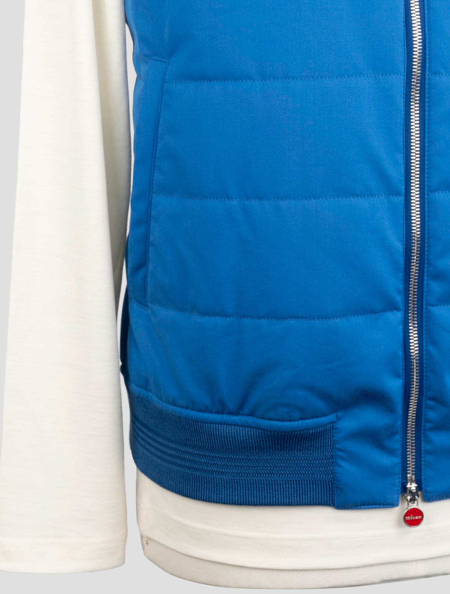 Kiton Blue Cotton Wool Gilet
