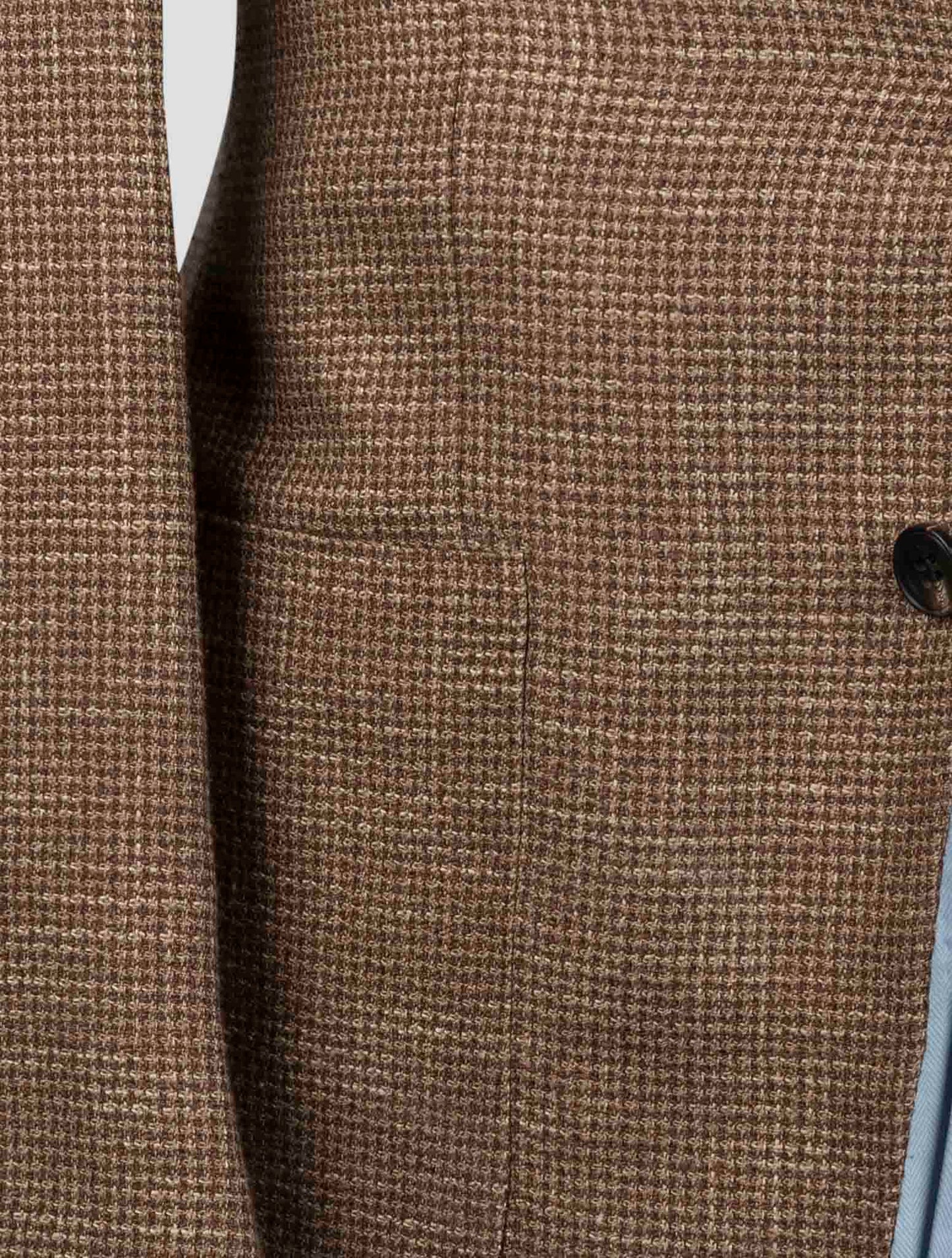 Kiton Brown Cashmere Silk Cotton Virgin Wool Pa Blazer