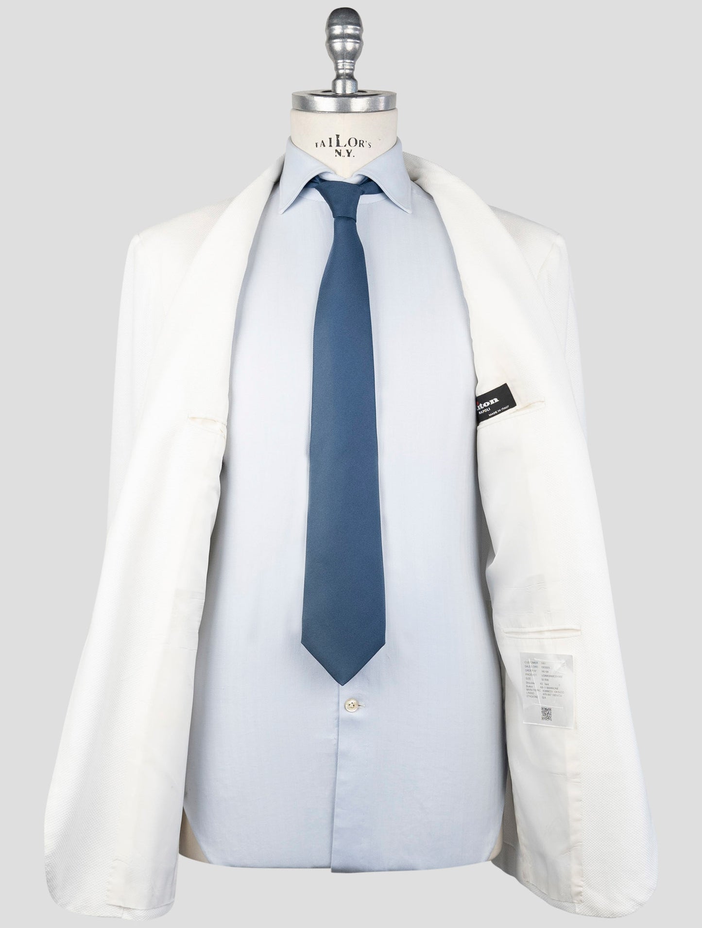 Kiton White Cotton Blazer