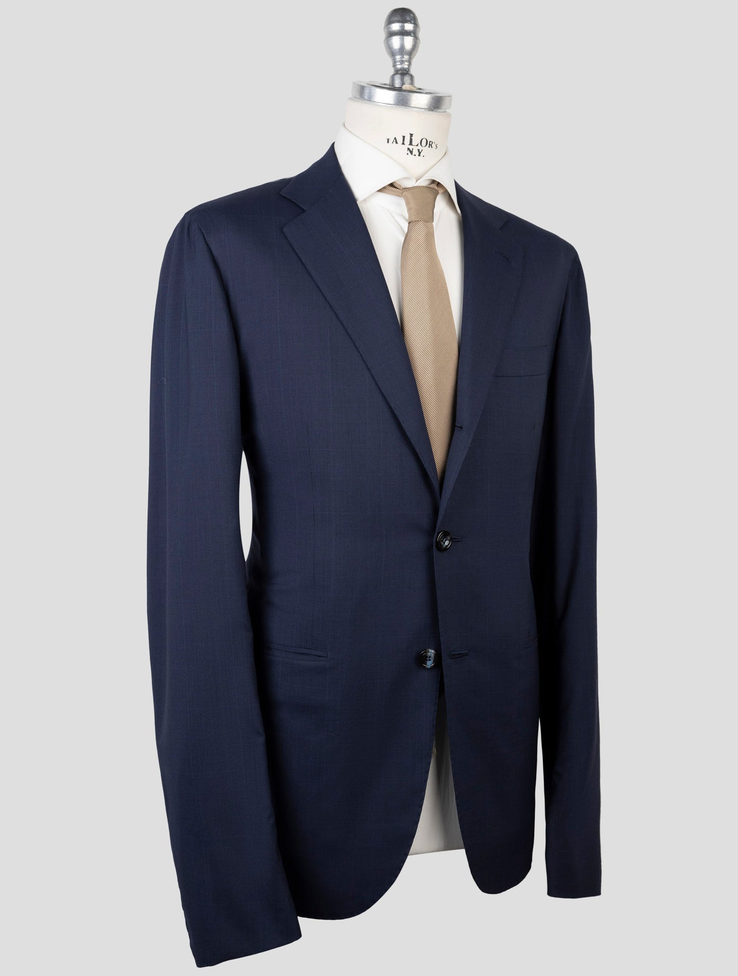 Kiton Blue Wool 150's Diamante Blue Suit