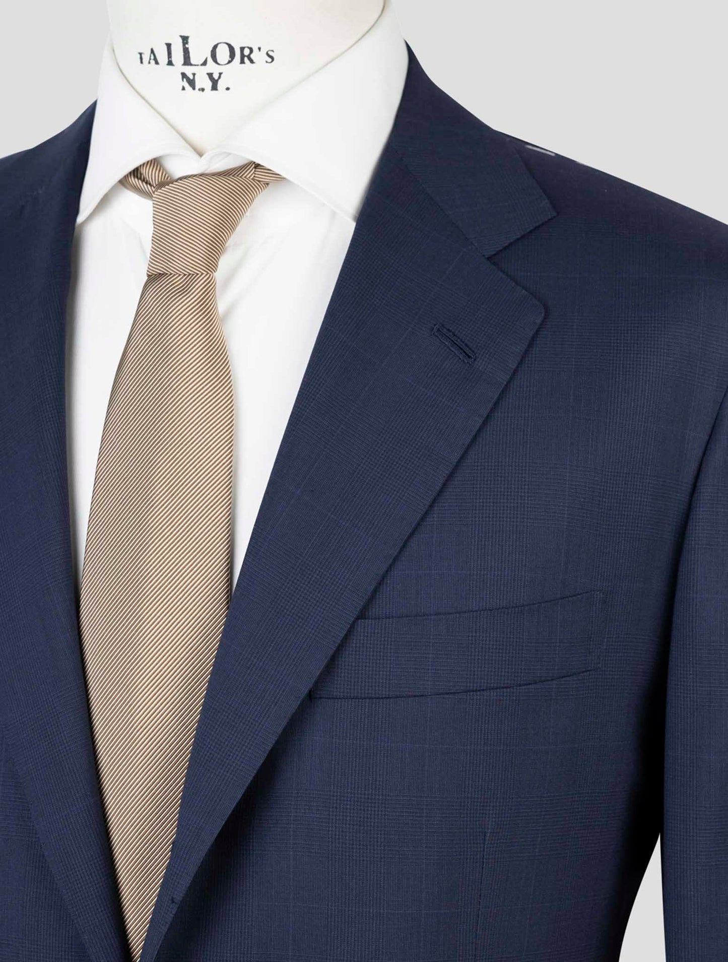 Kiton Blue Wool 150's Diamante Blue Suit