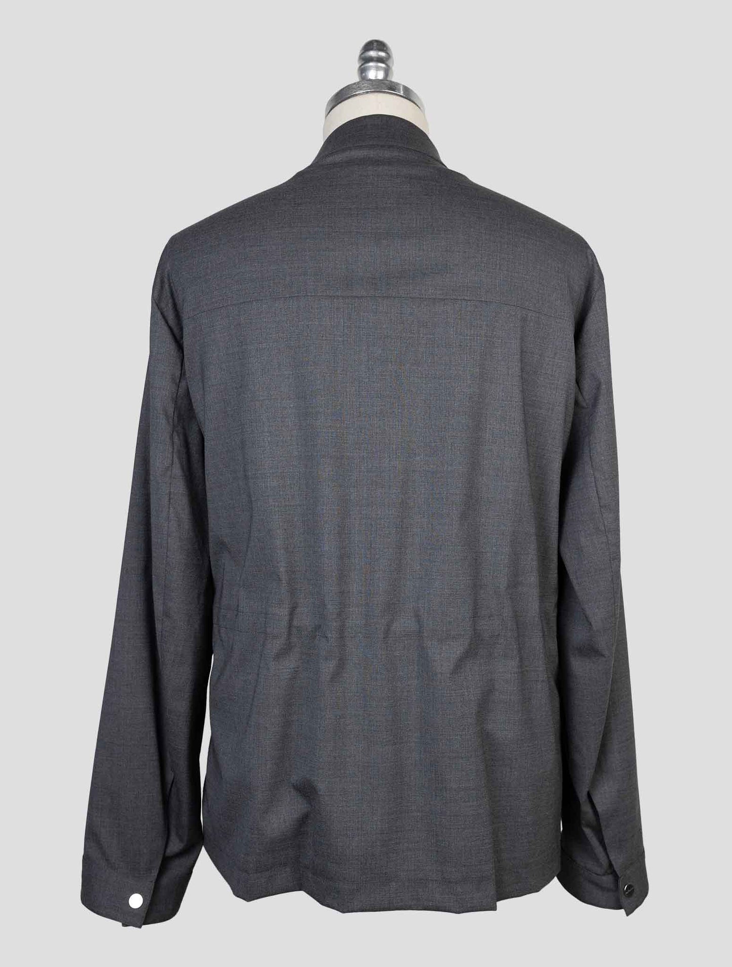 kiton Gray Virgin Wool Pa Ea Coat