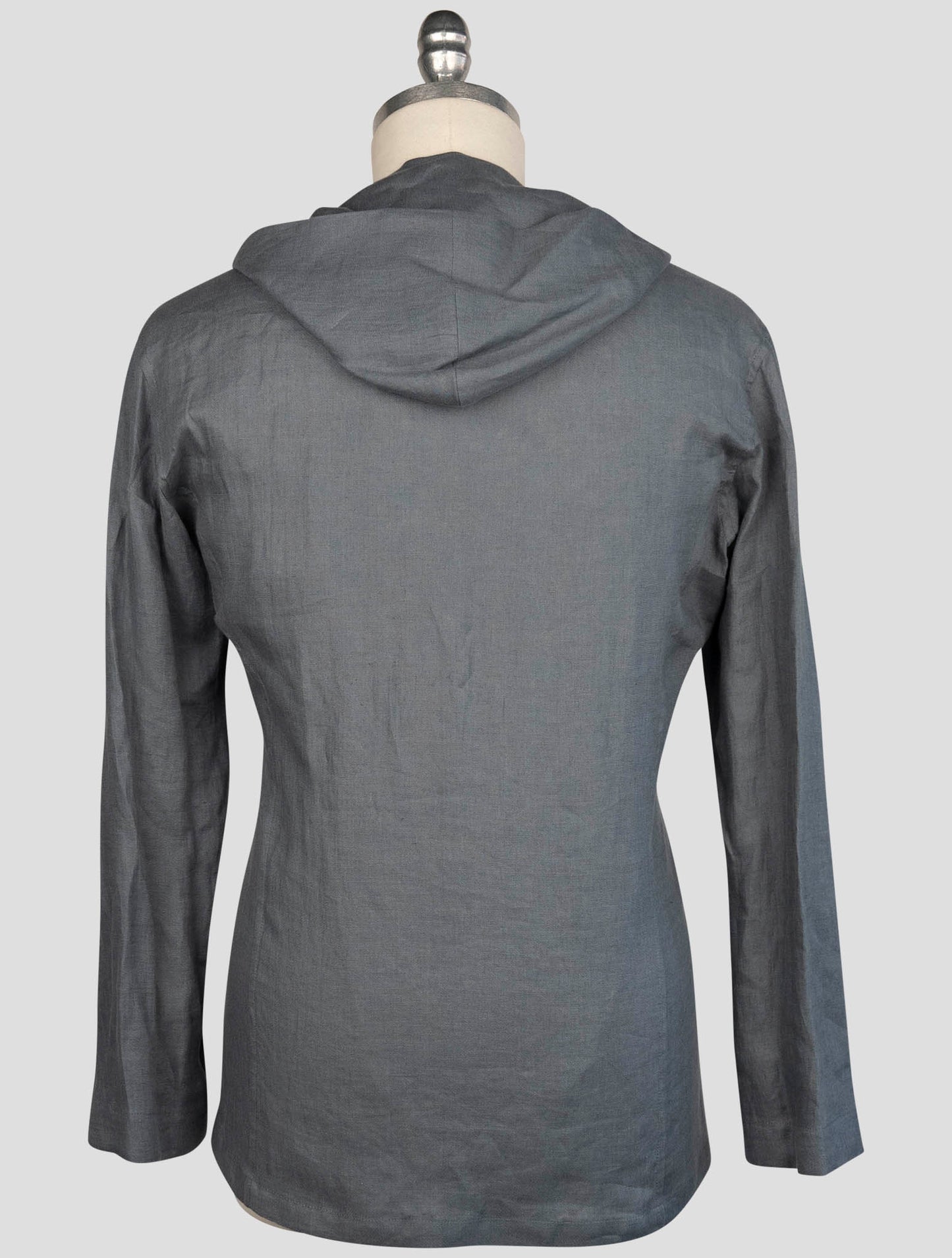 Kiton Gray Linen Shirt Luca