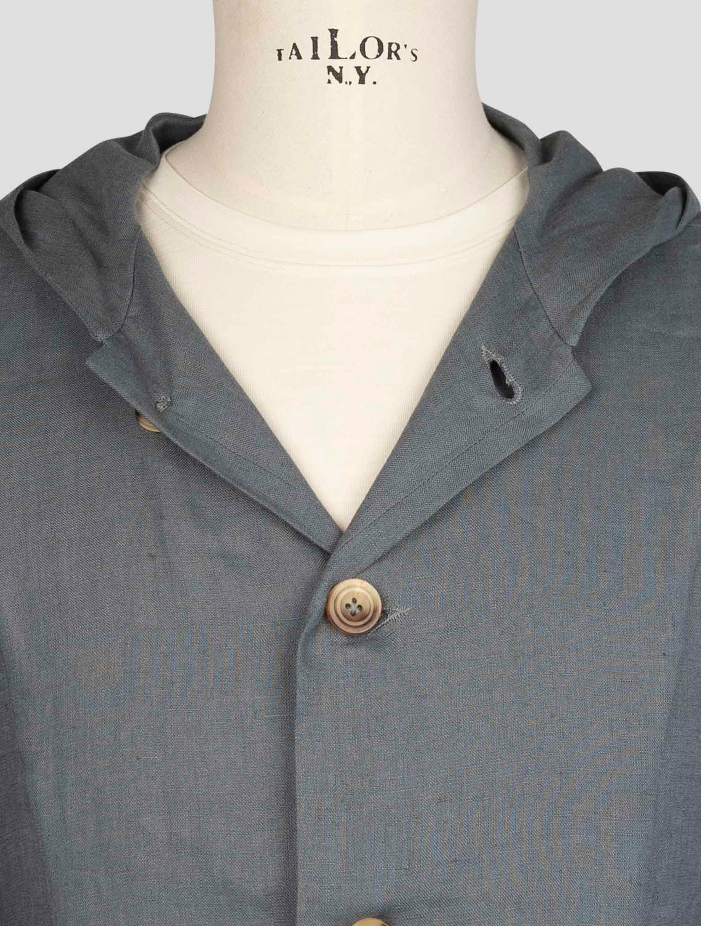 Kiton Gray Linen Shirt Luca