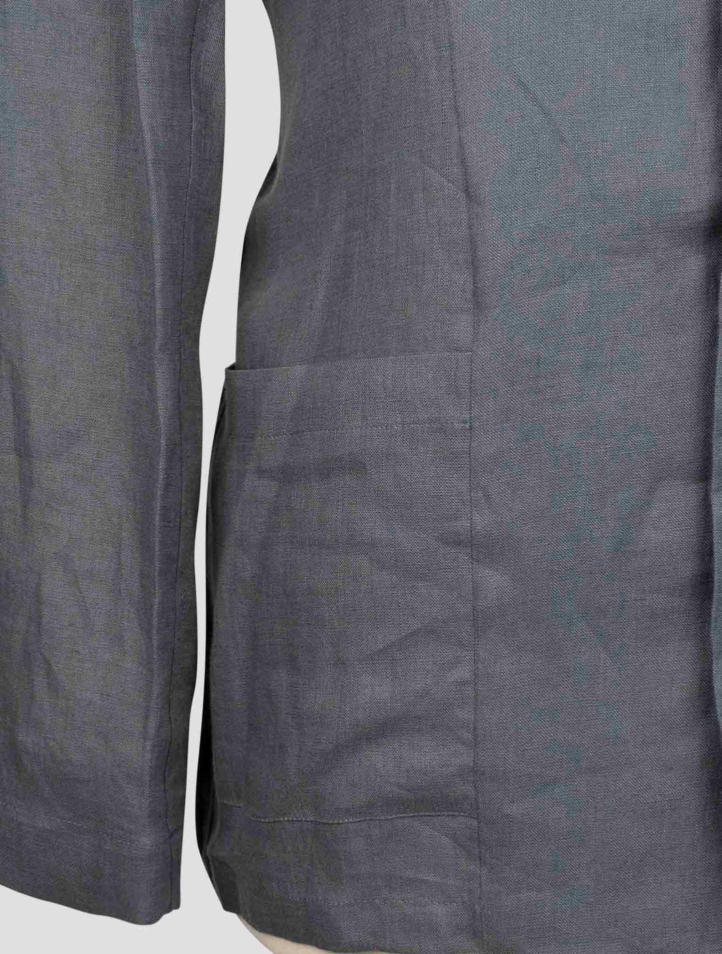 Kiton Gray Linen Shirt Luca