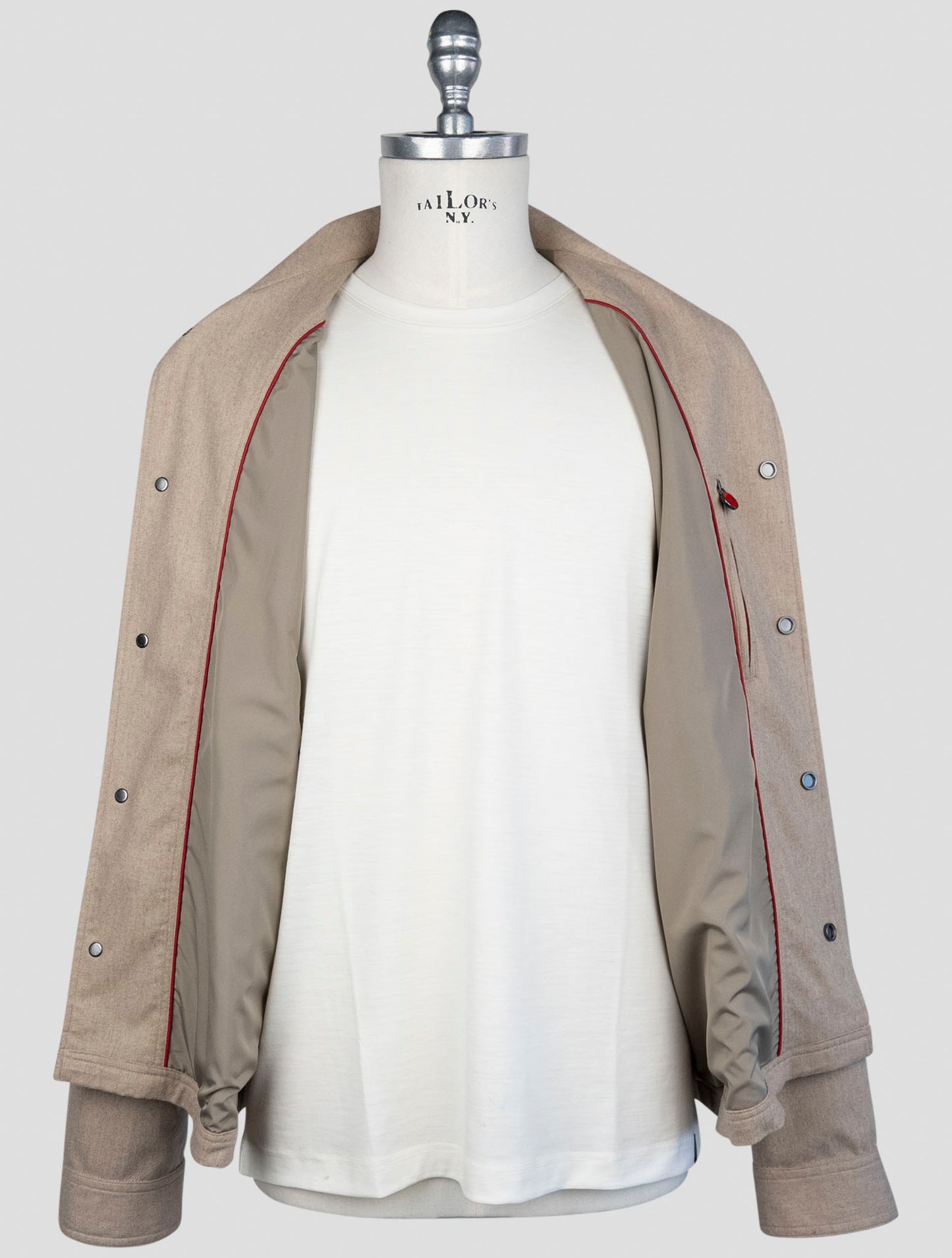 Kiton Beige Cashmere Pa Coat